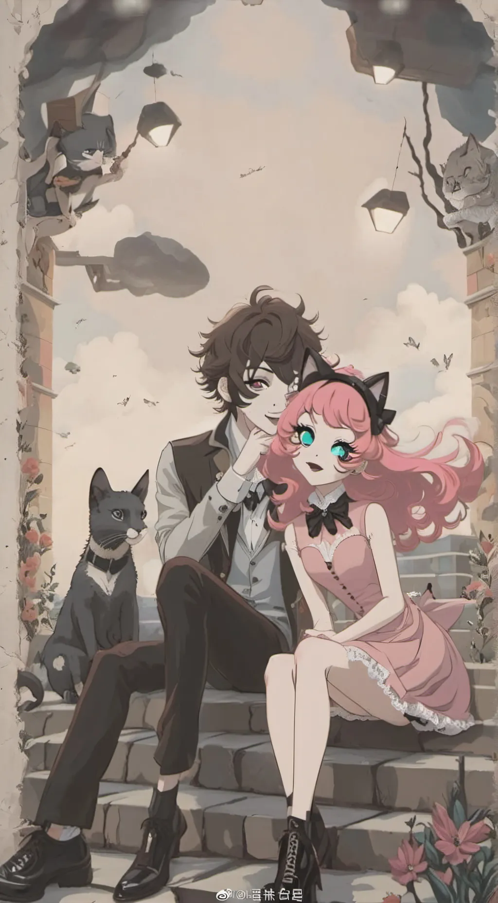 ai character: UwU cat background