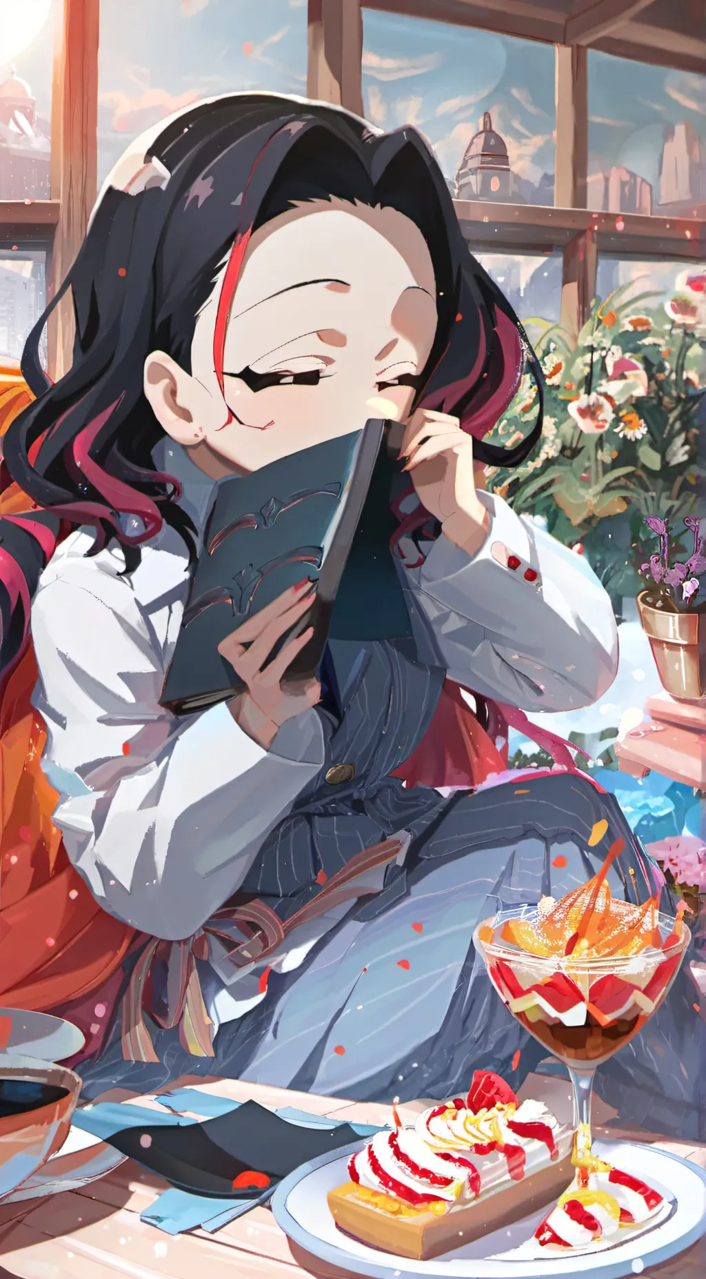 ai character: nezuko background