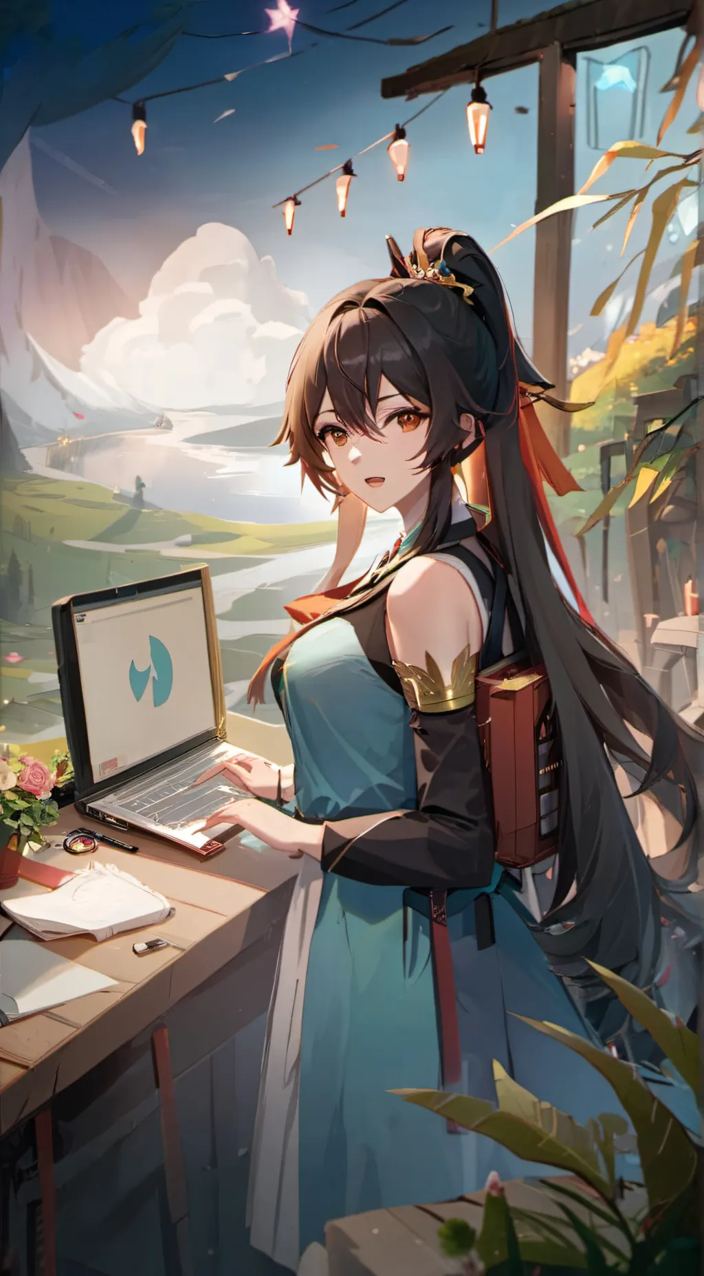 ai character: Luna background