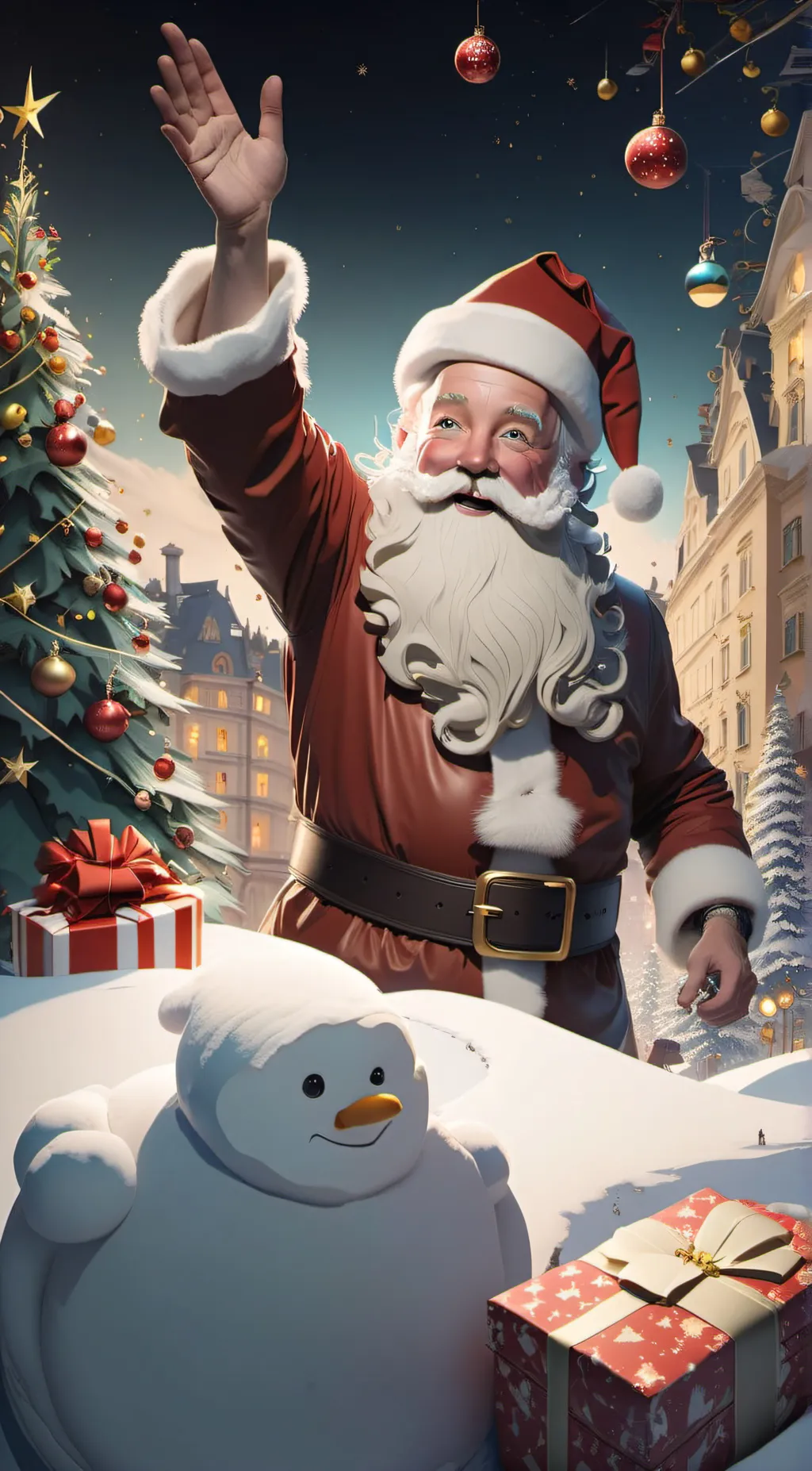 ai character: Santa background