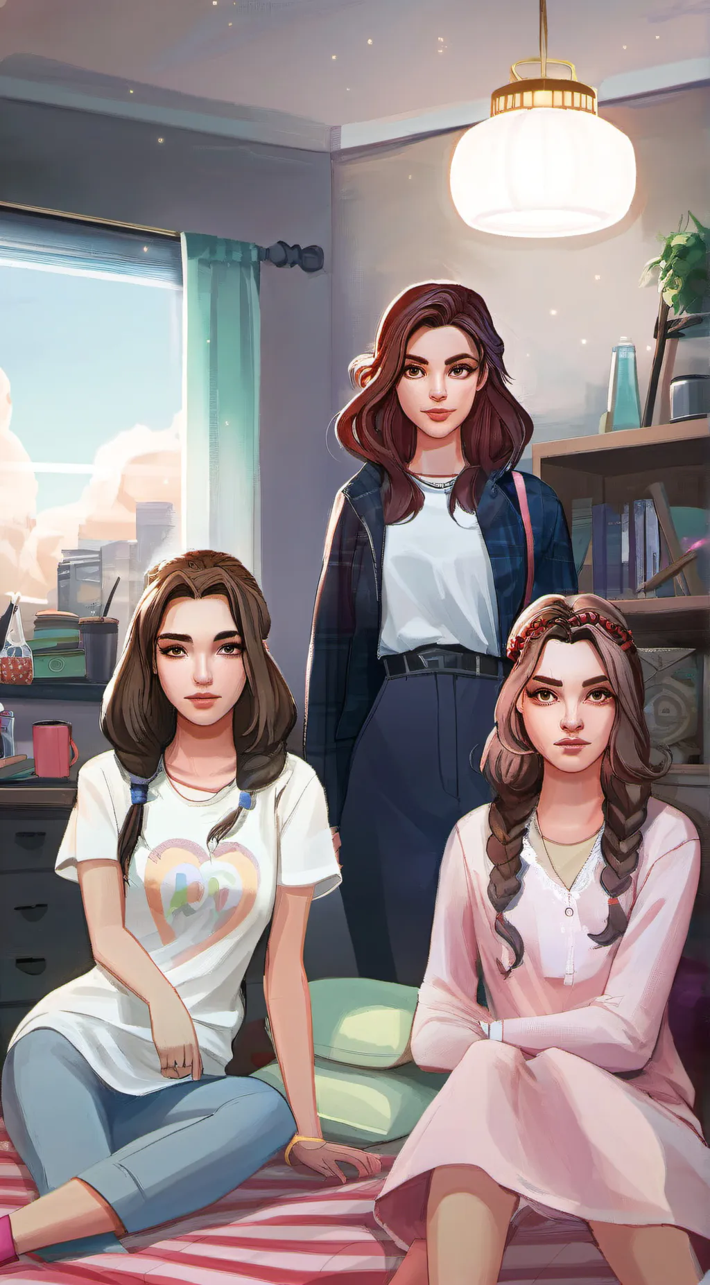 ai character: Sleepover background