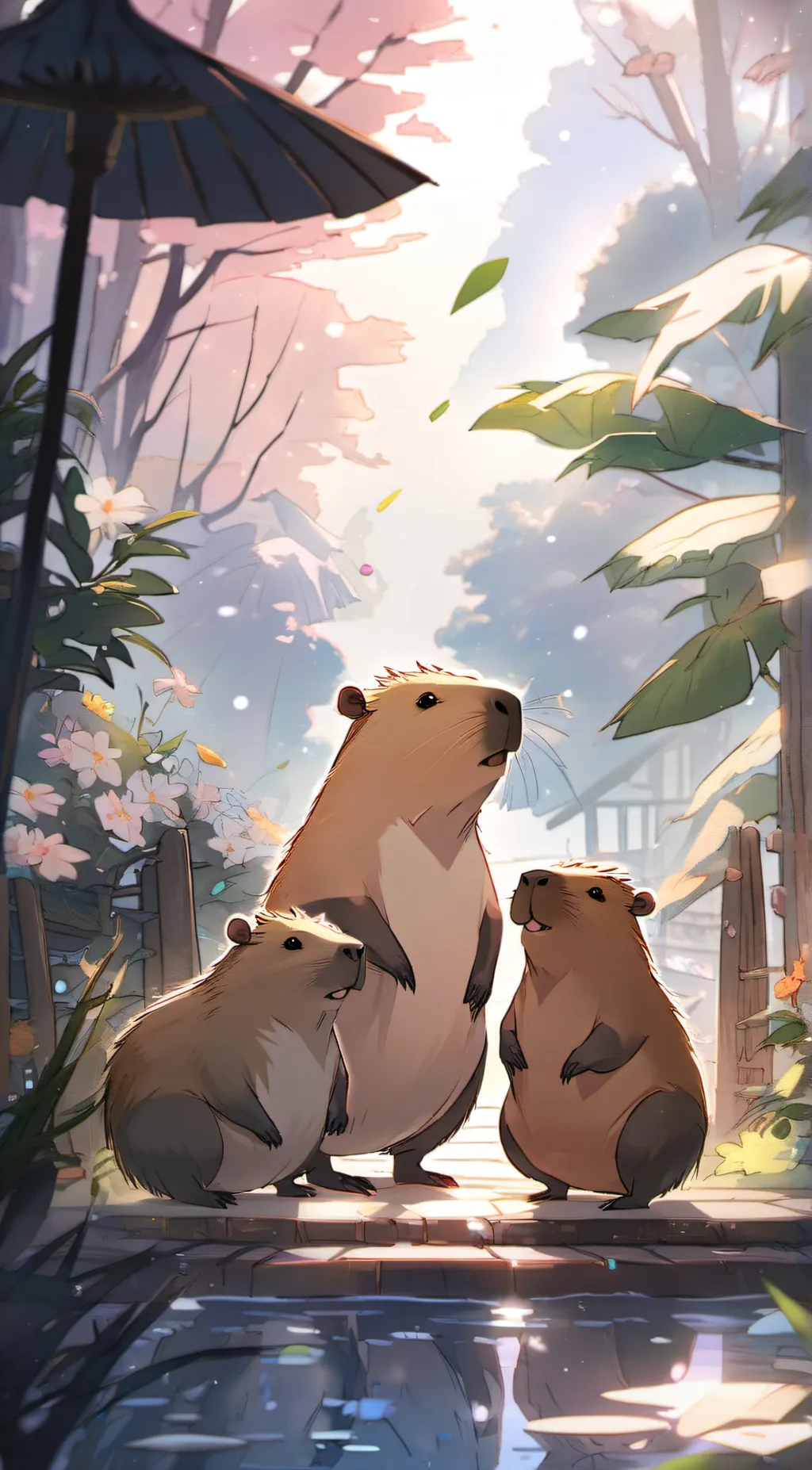 ai character: capybaras background