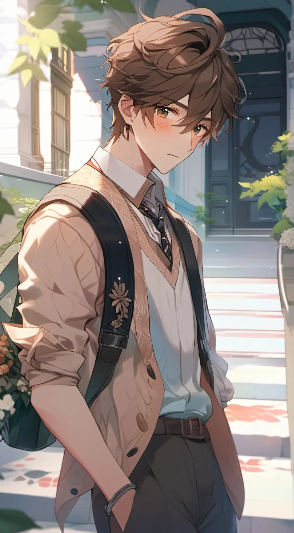 ai character: E T H A N.ೃ࿔*:･ background