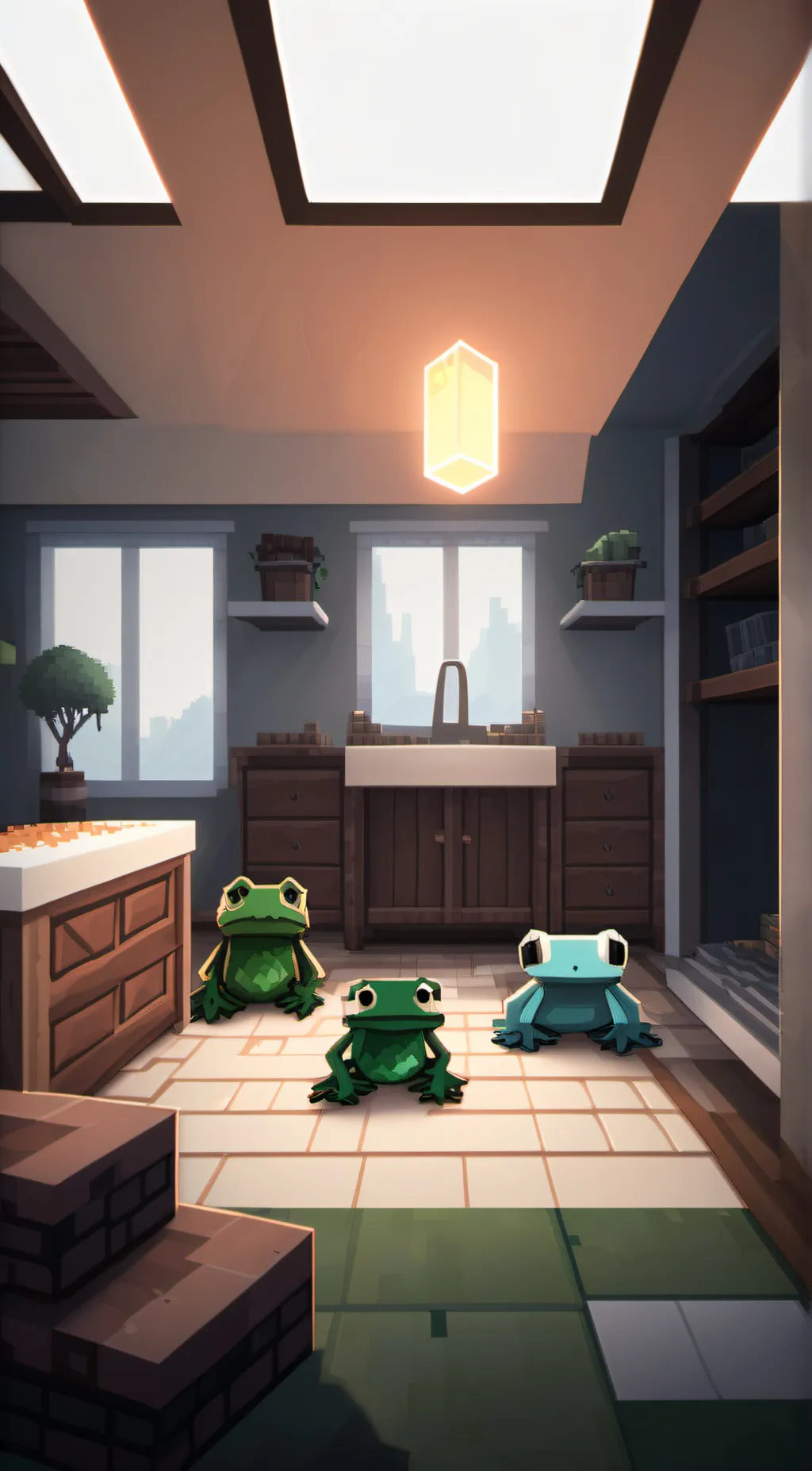 ai character: my pet frogs  background