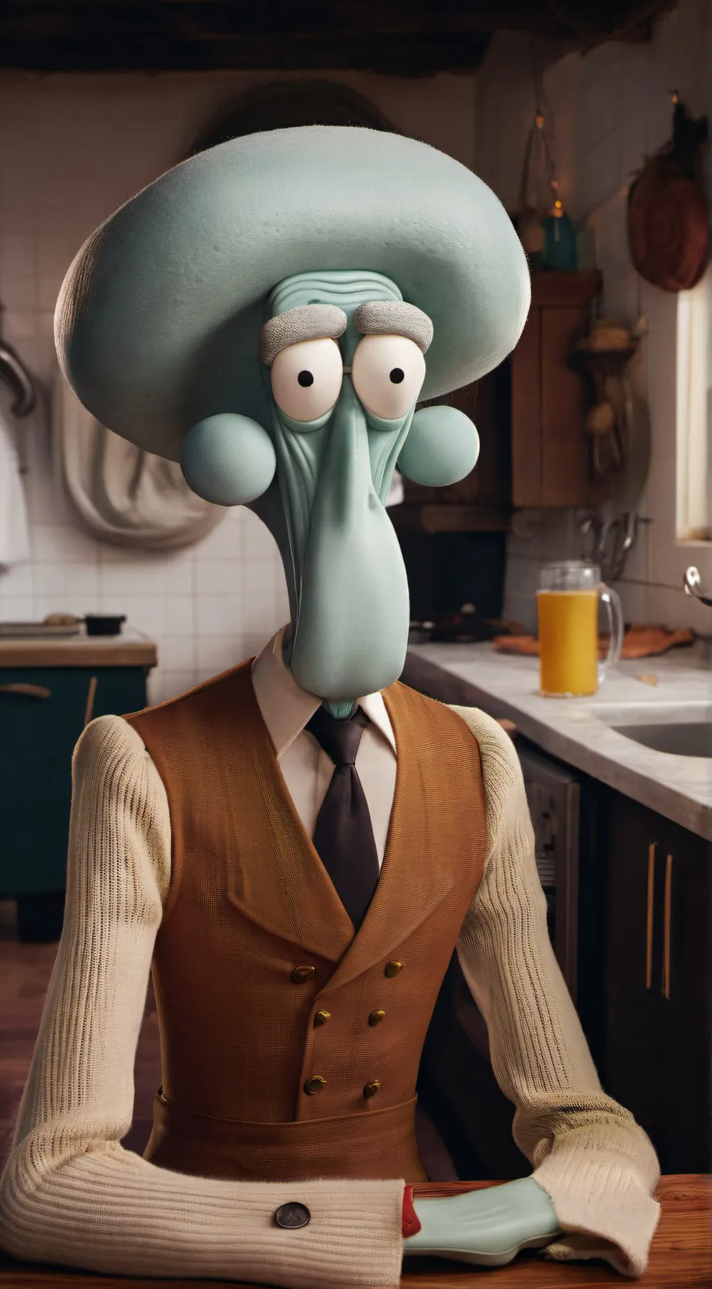 ai character: Squidward background