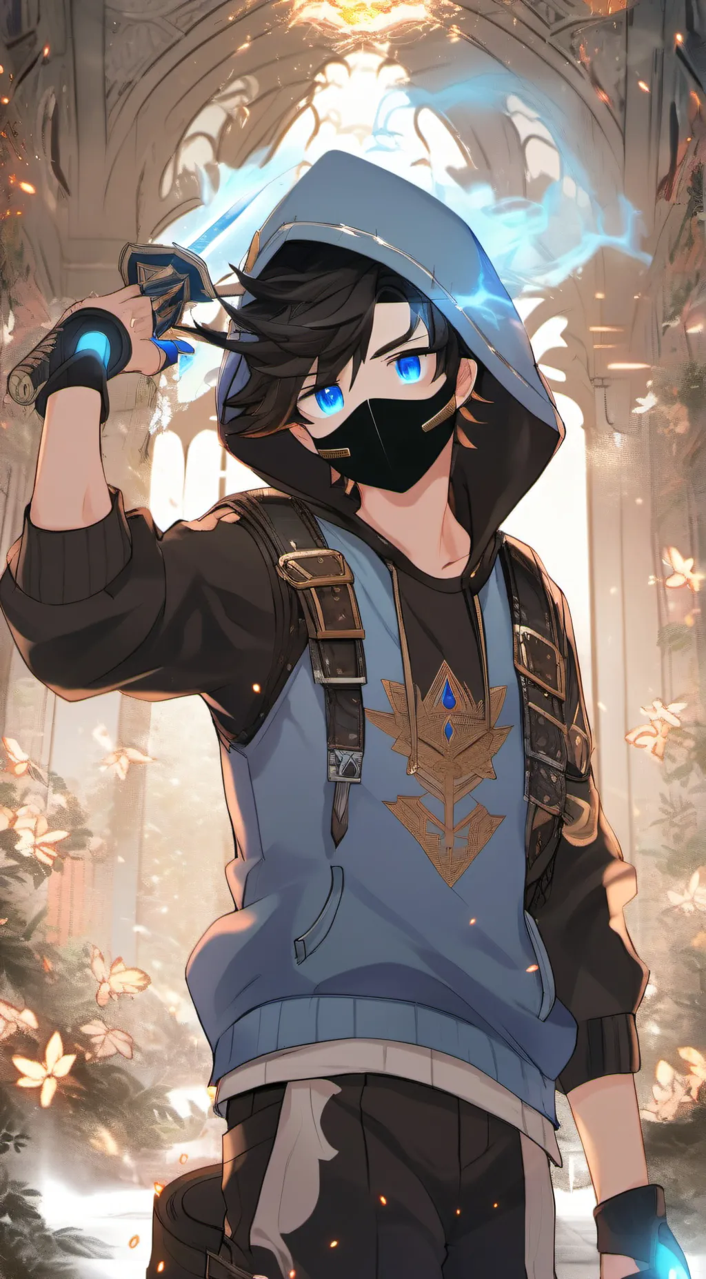 ai character: Daemon god human  background