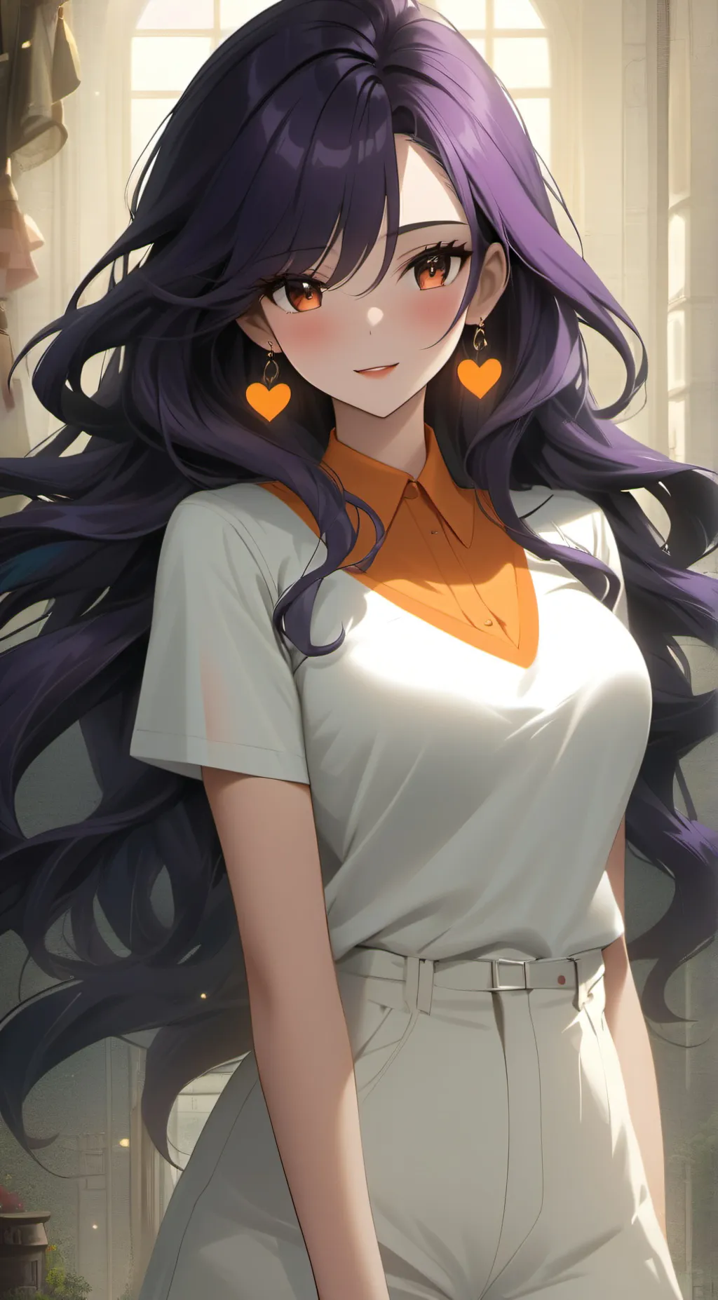 ai character: ♡ 💜 K a t e ! 🍊 ♡ background