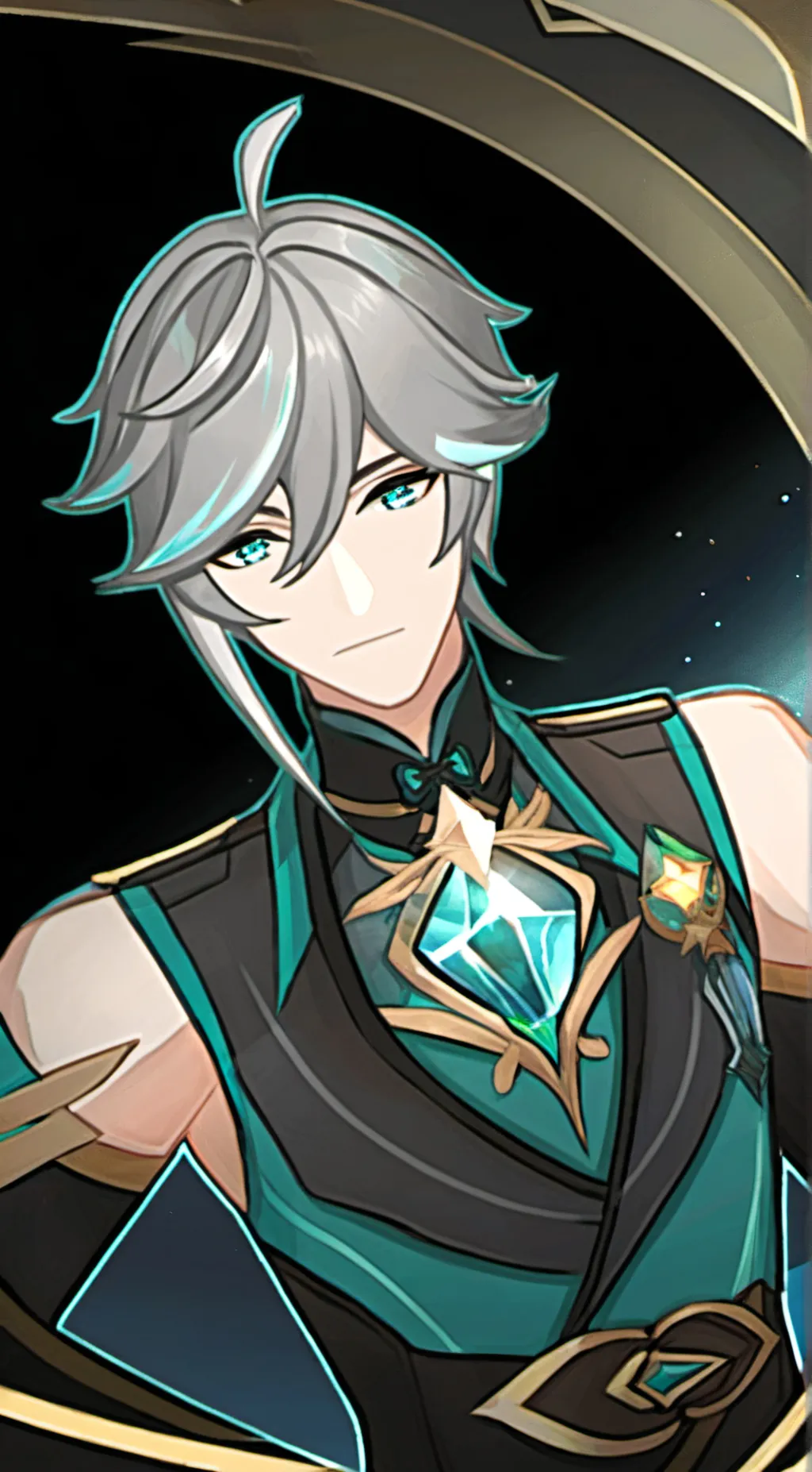 ai character: Alhaitham -GI+ background