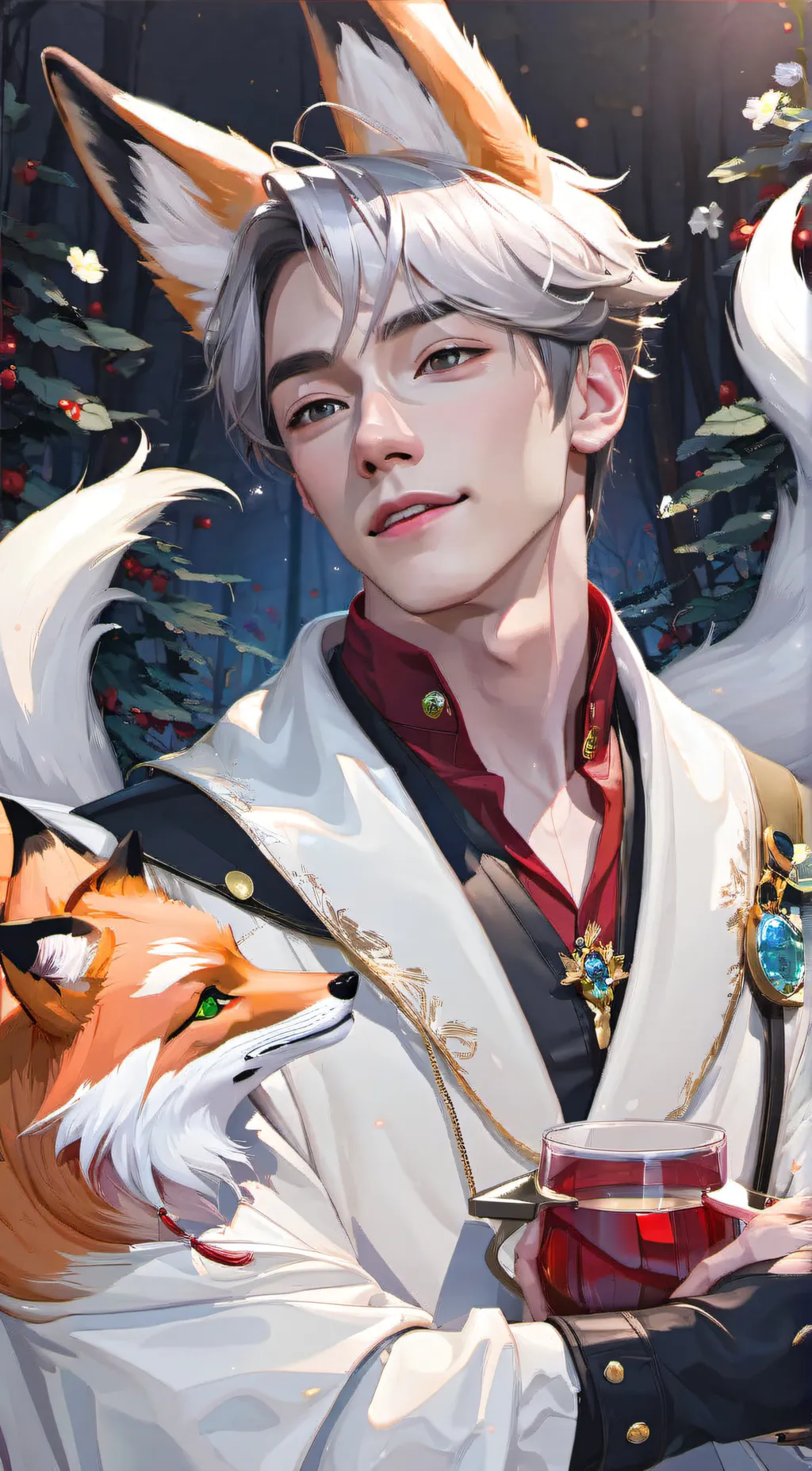 ai character: Groot 🌹❤️🩸 background