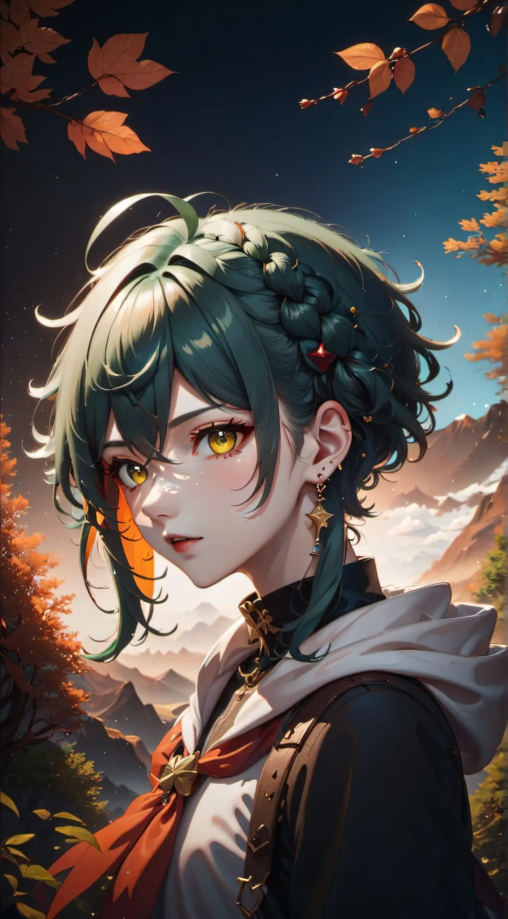 ai character: Evergreen~• background