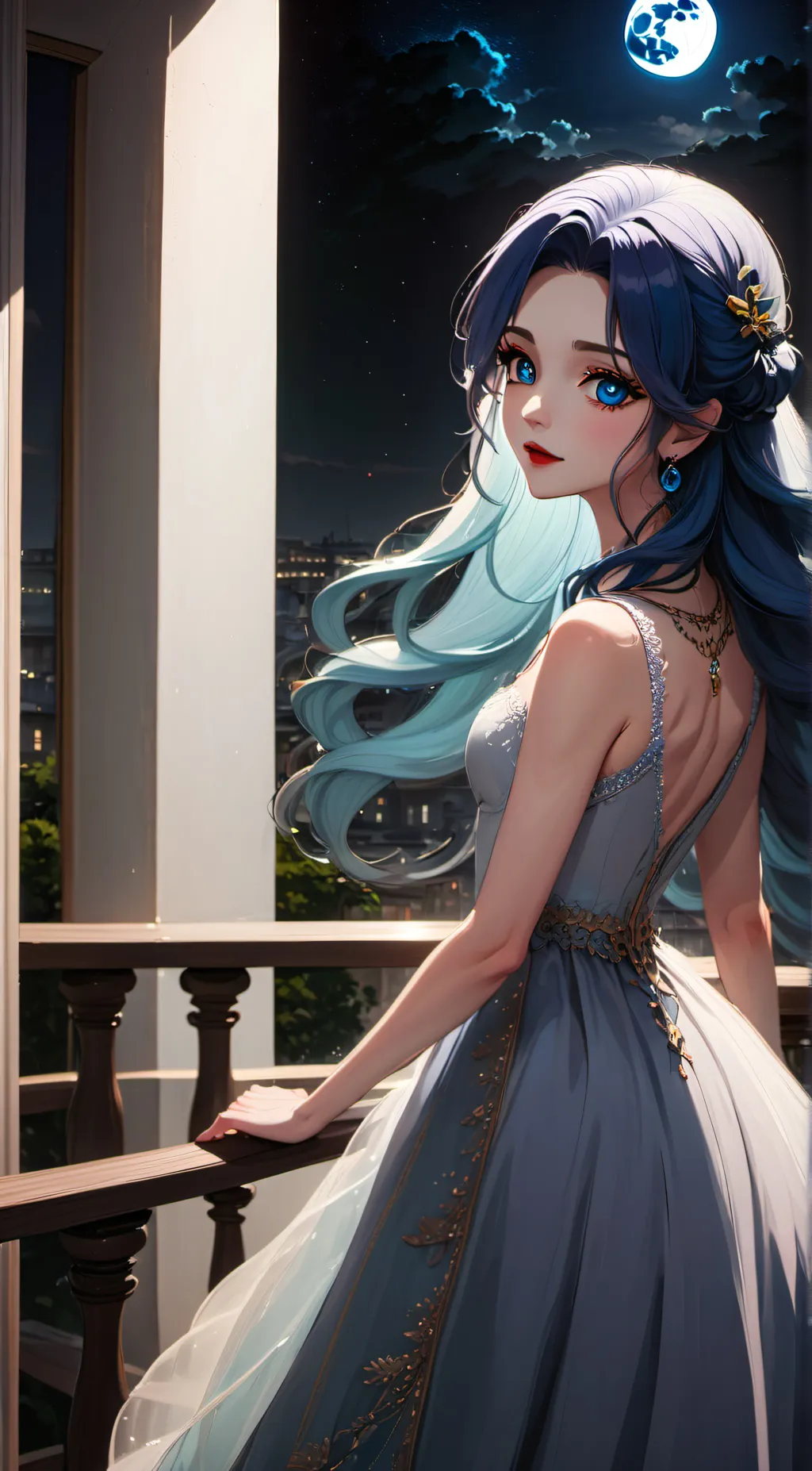 ai character: Aurora background