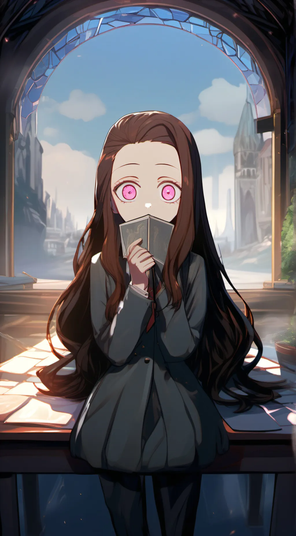 ai character: Nezuko background