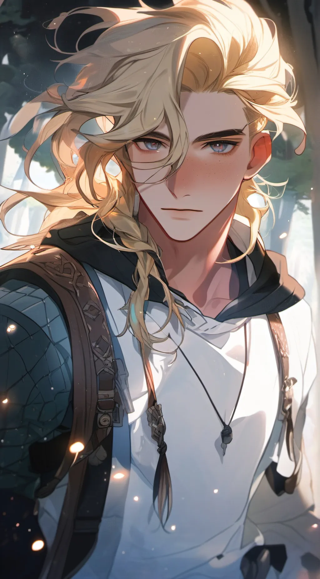 ai character: Grey background