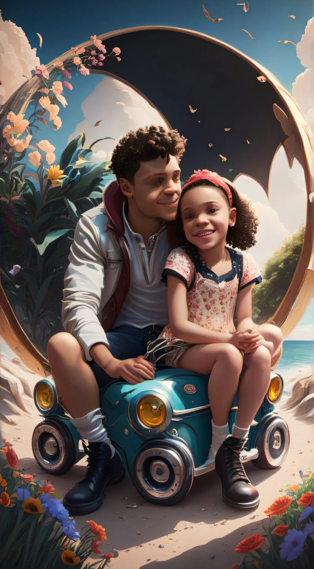 ai character: kiara n brother background