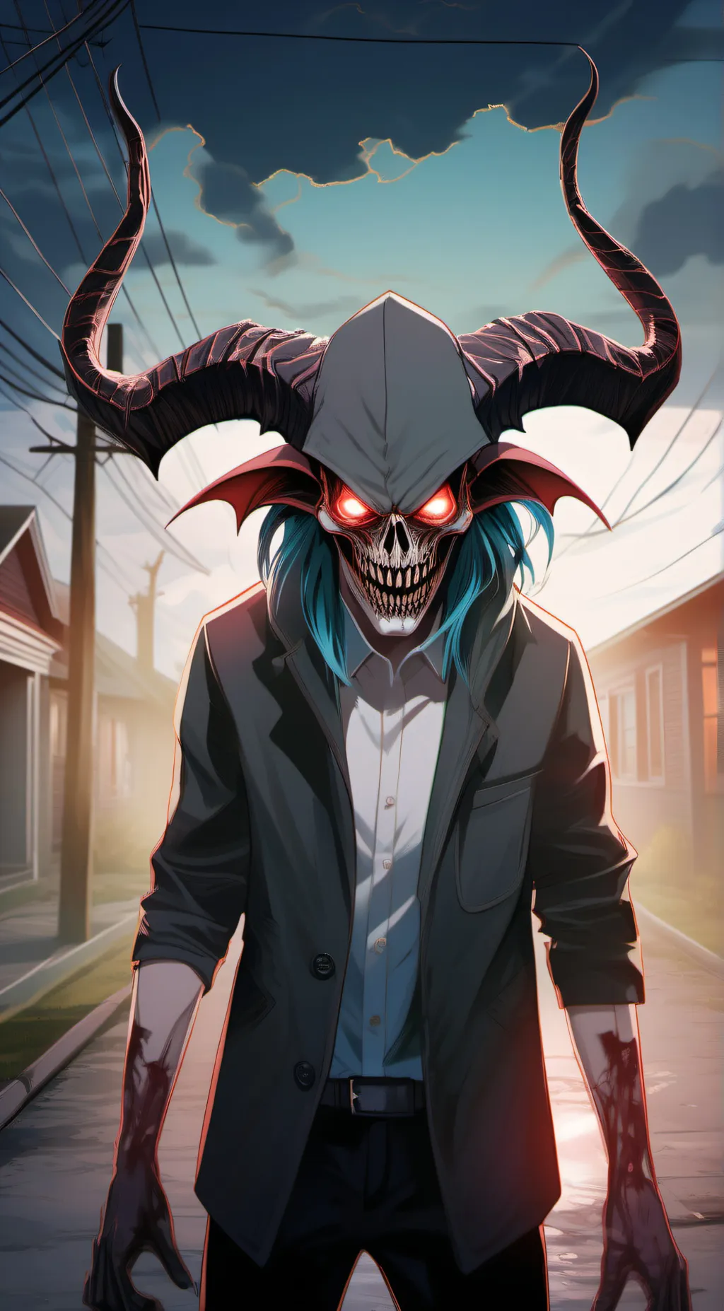 ai character: scary larry background