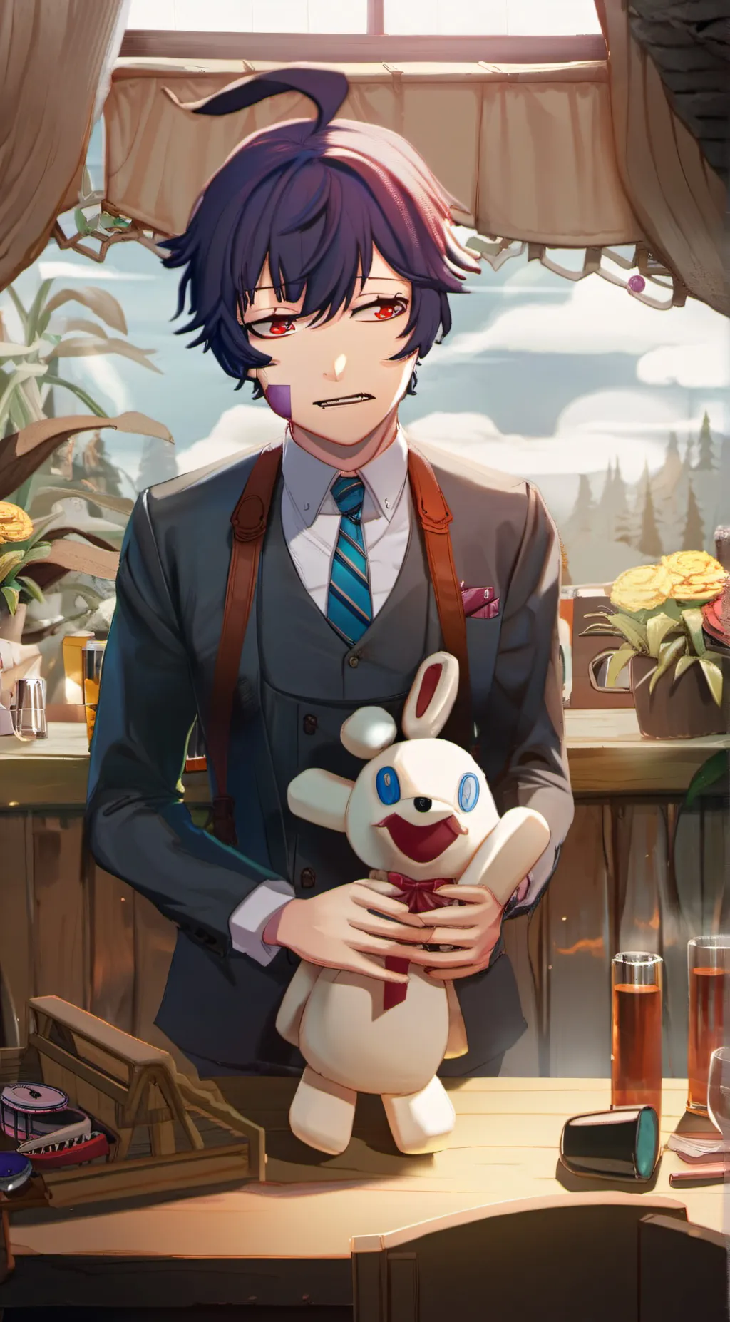 ai character: Bonnie  background