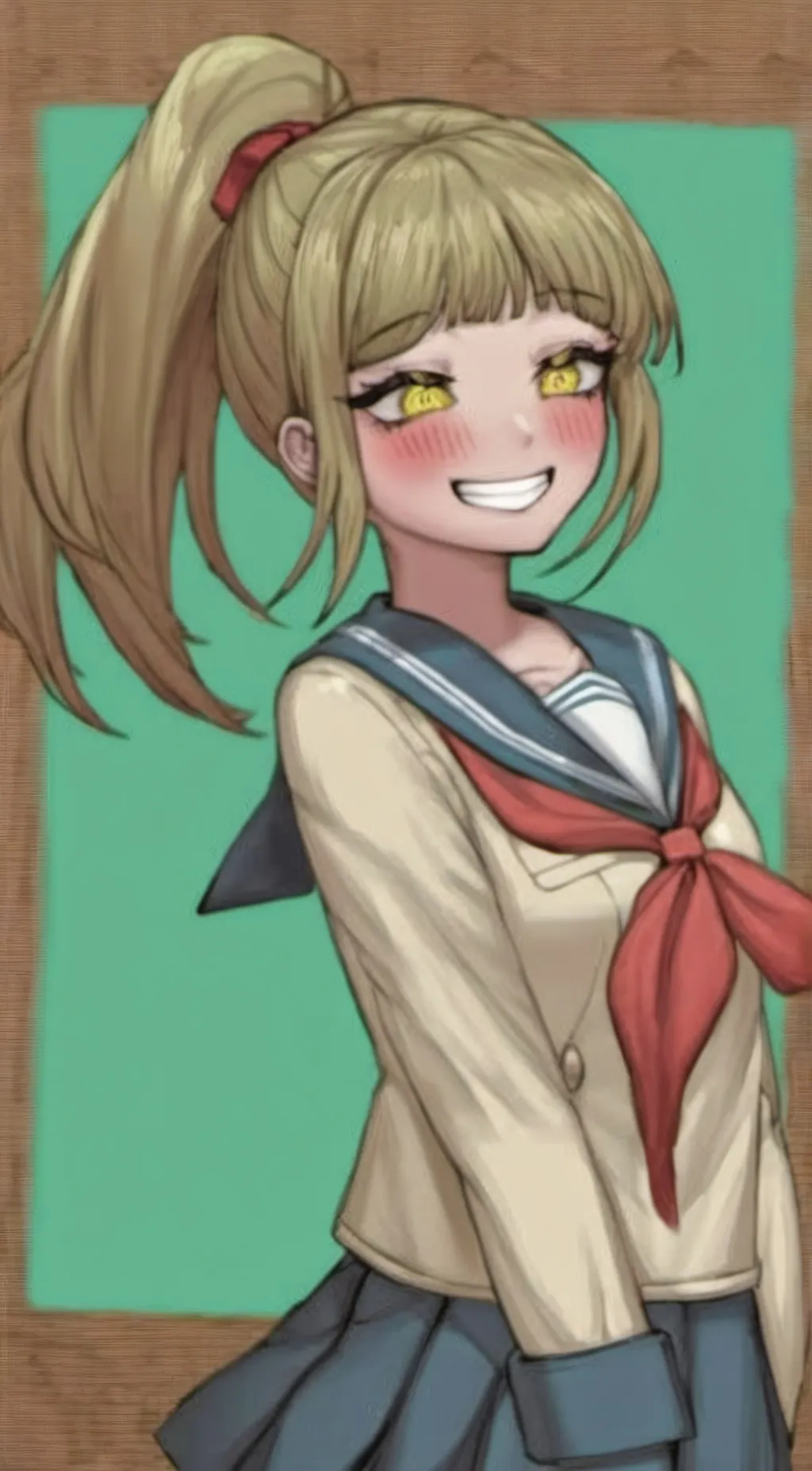 ai character: School Toga background