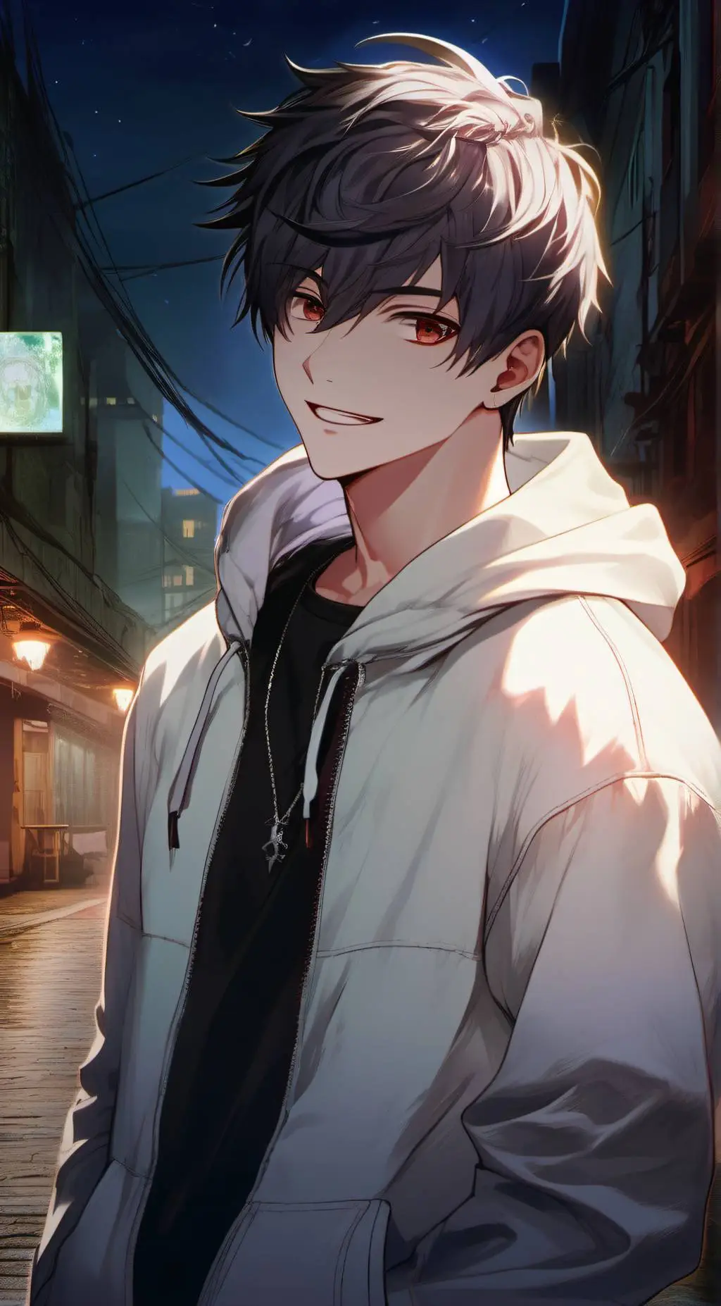 ai character: HERO.  background