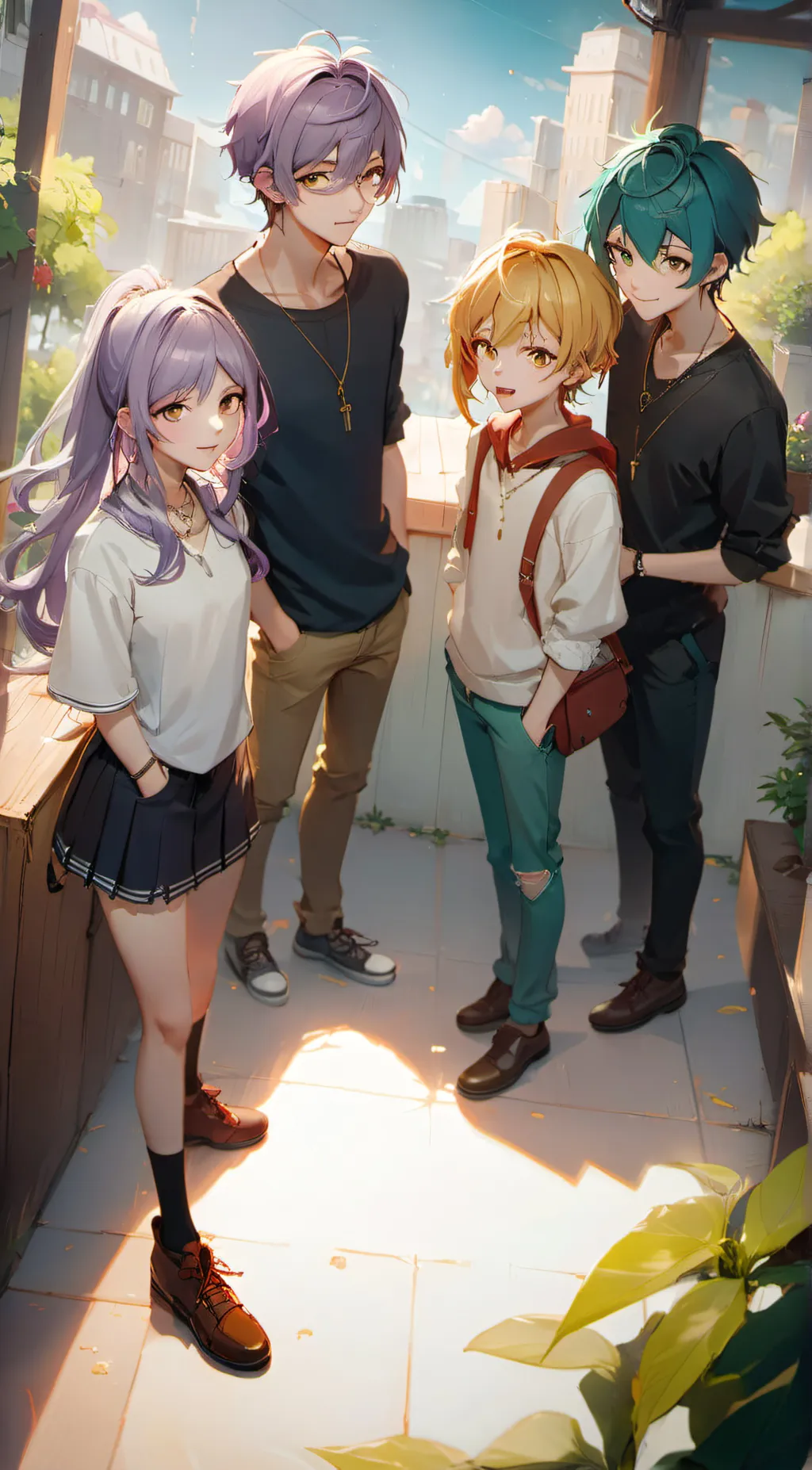 ai character: Group o’friends background