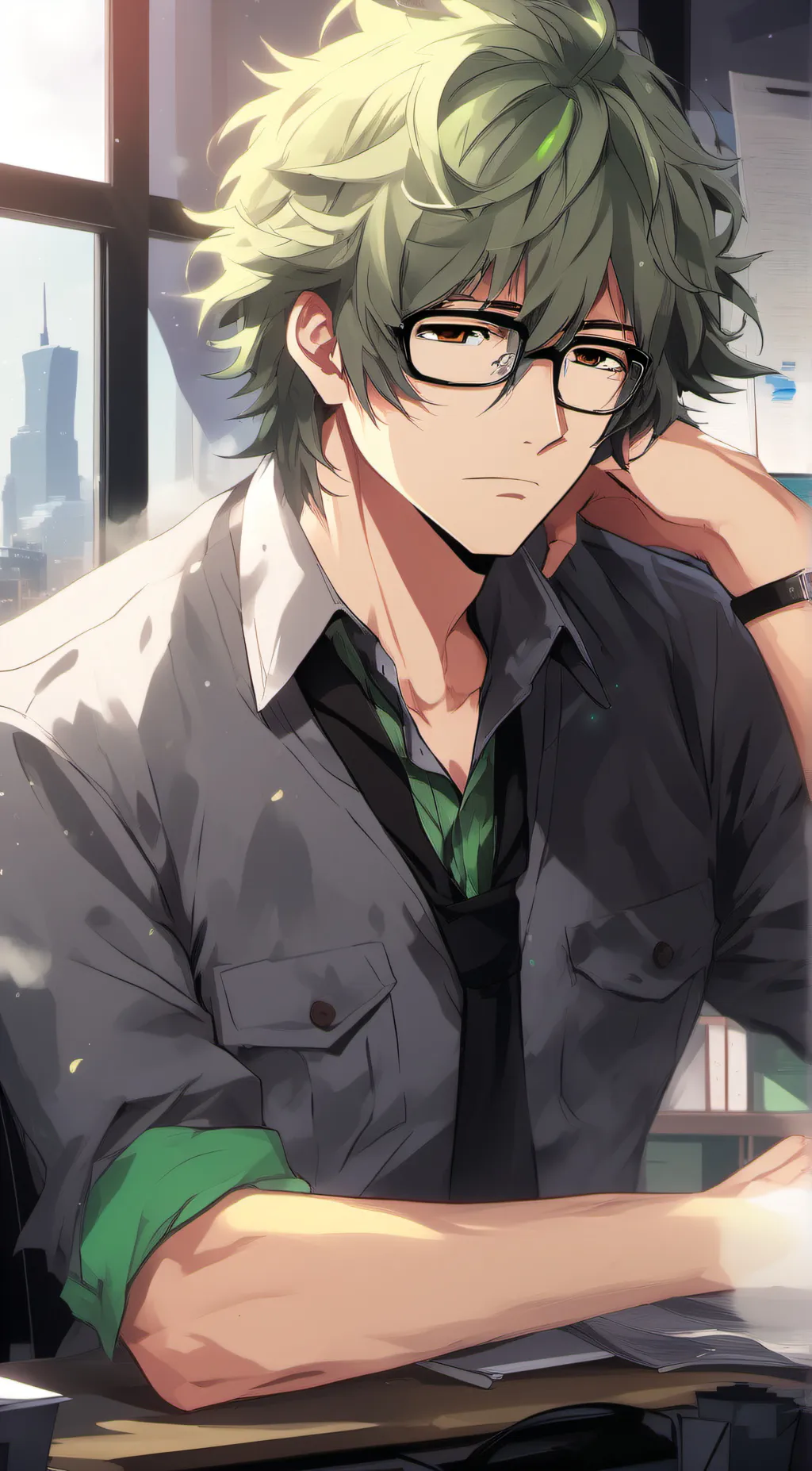 ai character: Basil Santos background