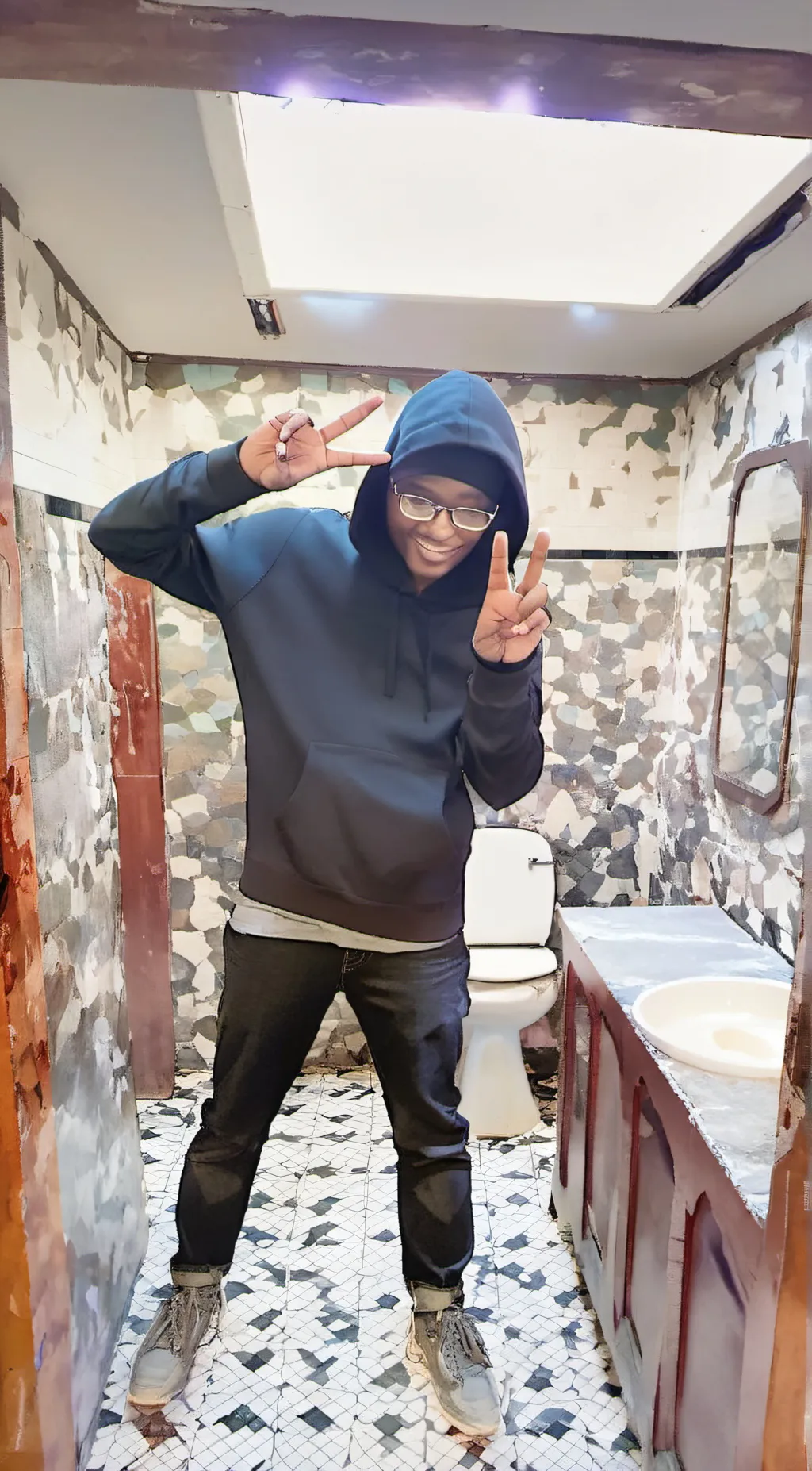 ai character: Indian scammer  background