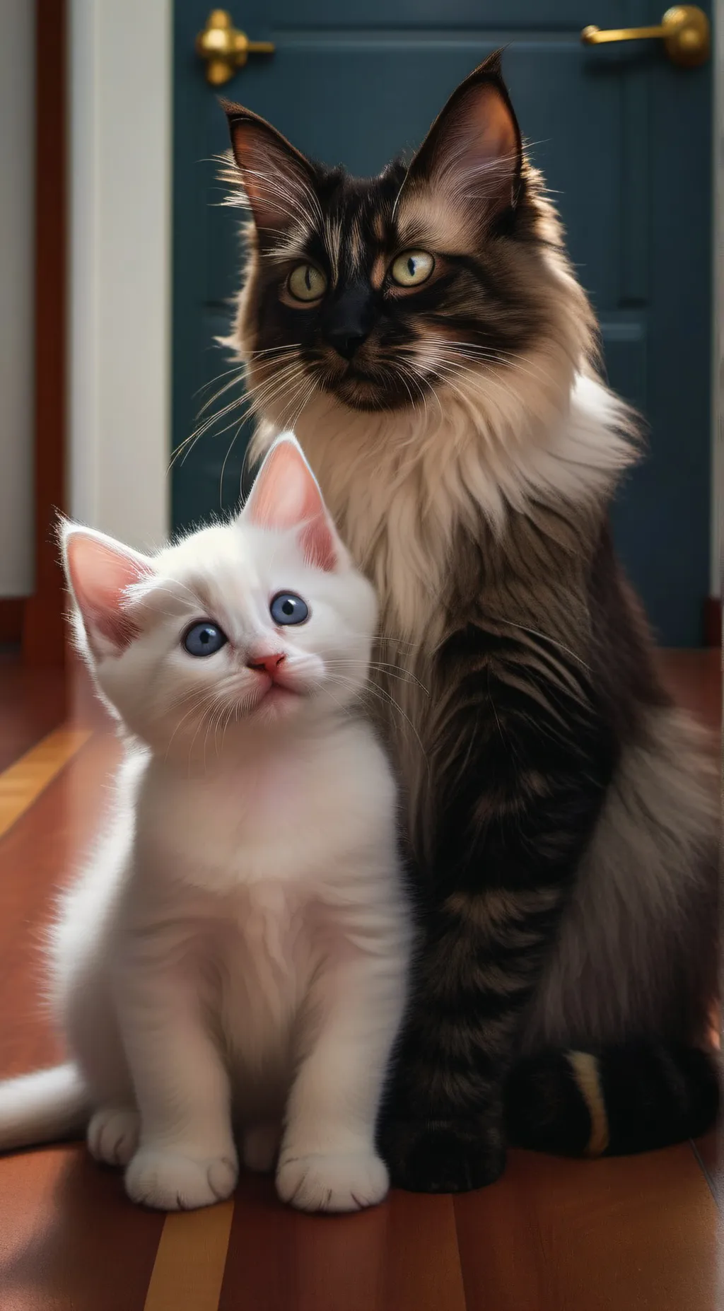 ai character: CAT FAMILY background