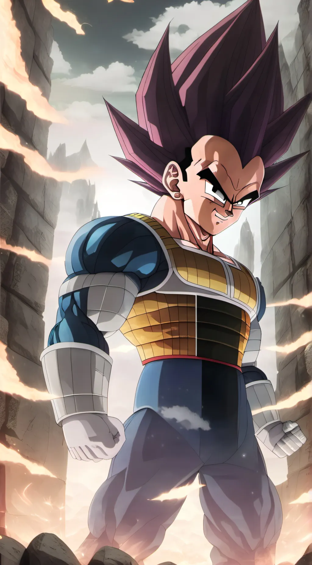 ai character: vegeta  ultra  ego background