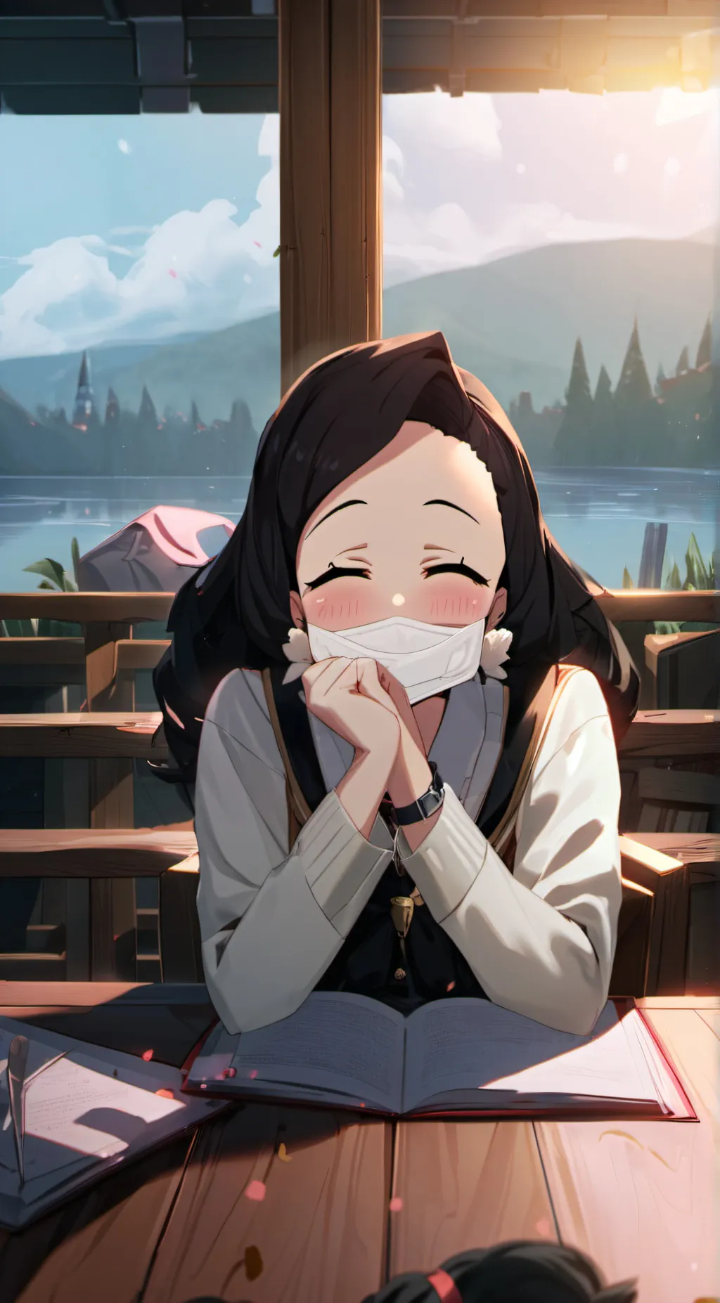 ai character: Nezuko background