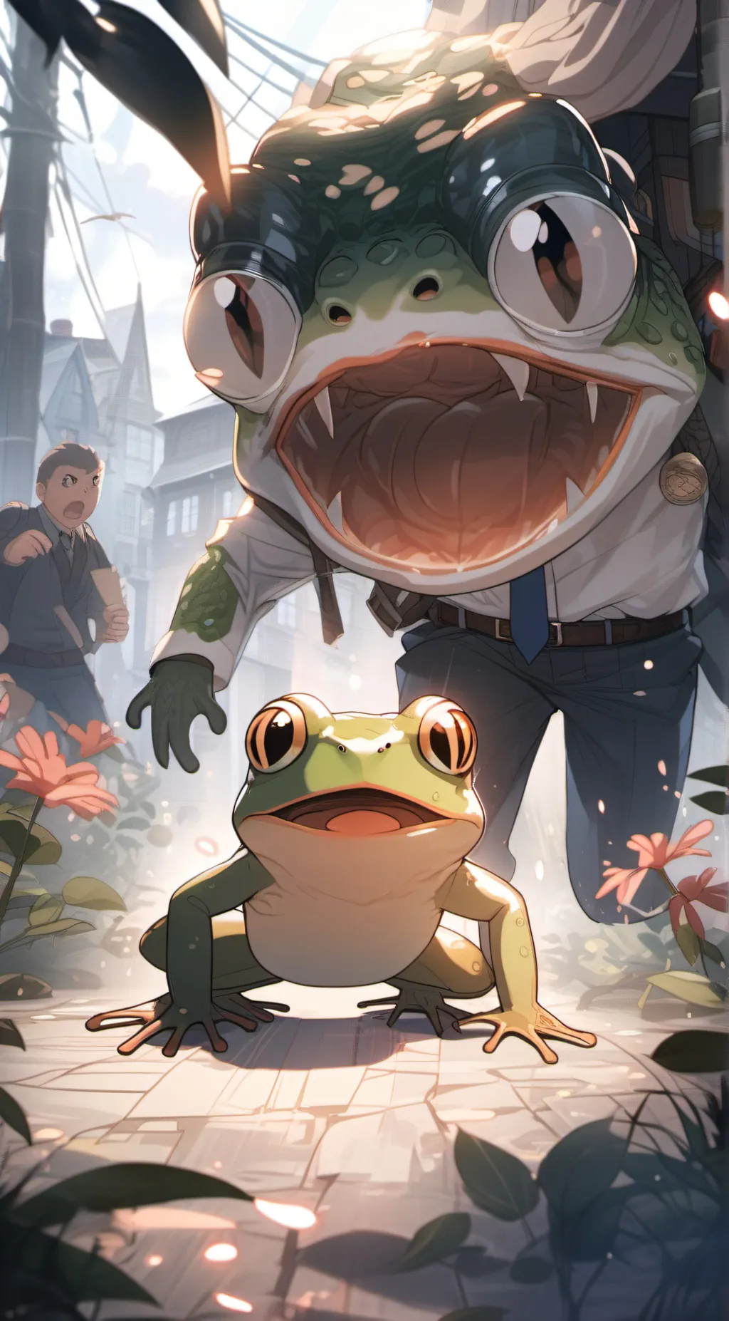 ai character: Genny The Frog background