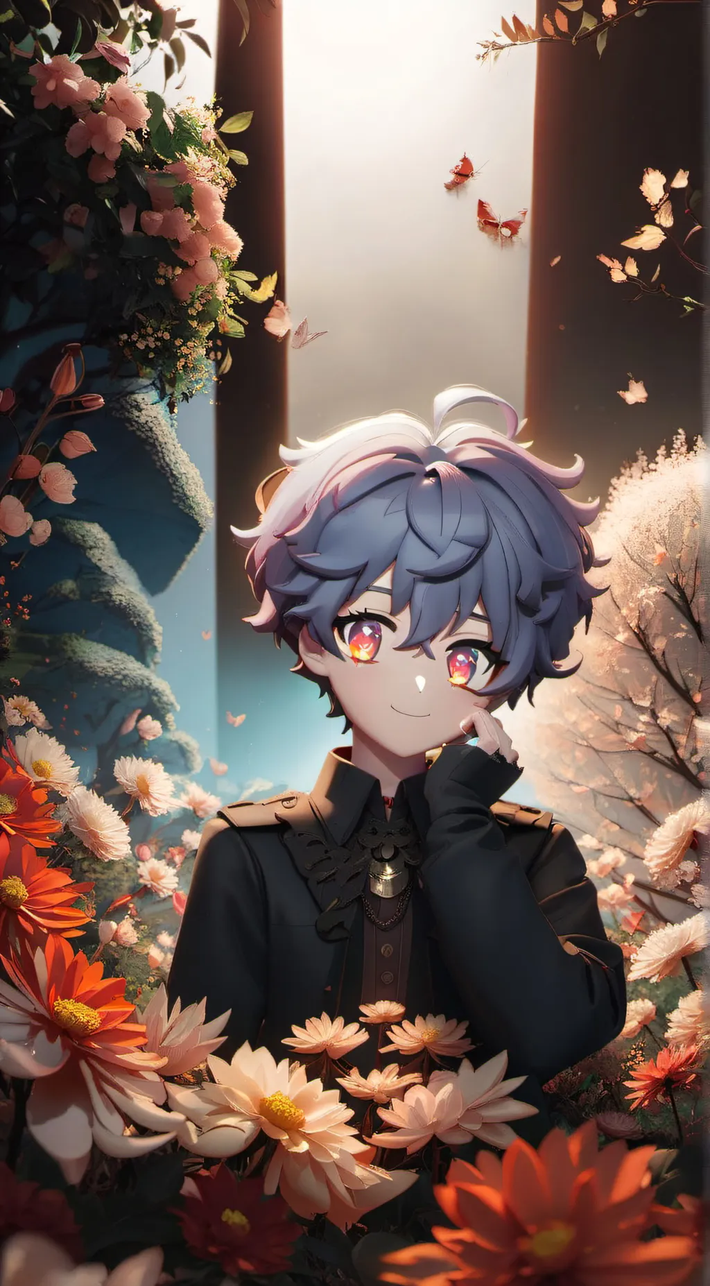 ai character: moon background