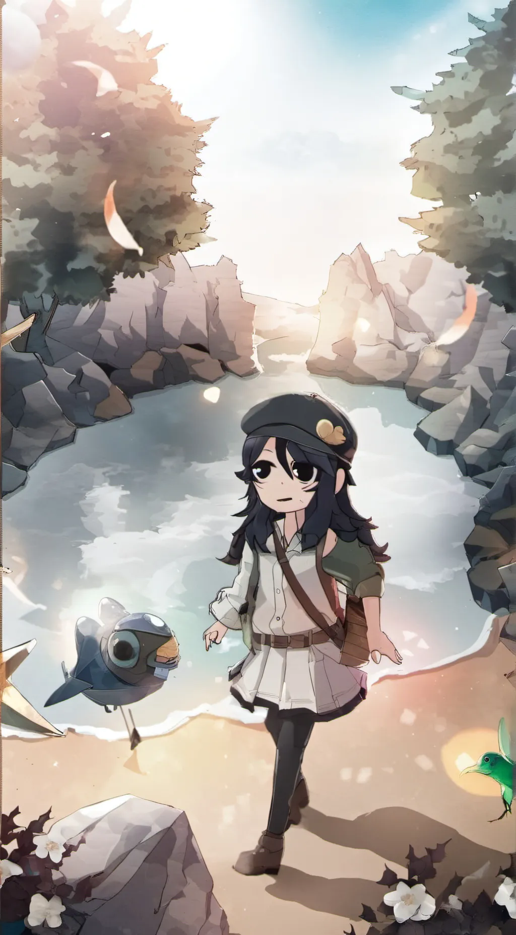 ai character: Dawn background