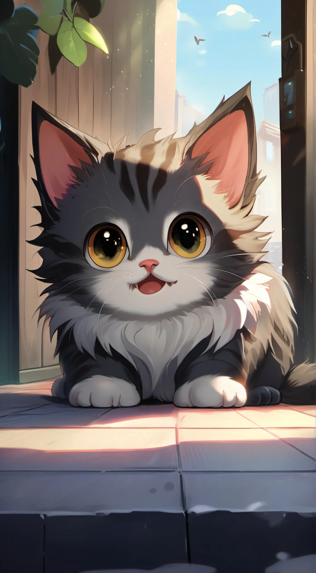 ai character: butter cup  background