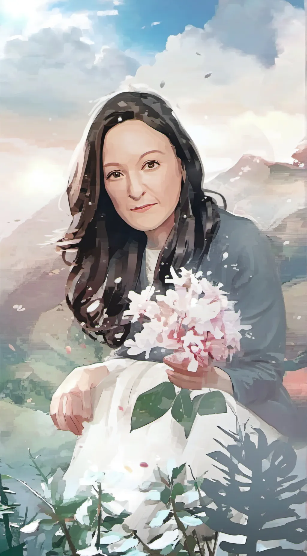 ai character: pls ront be sud background