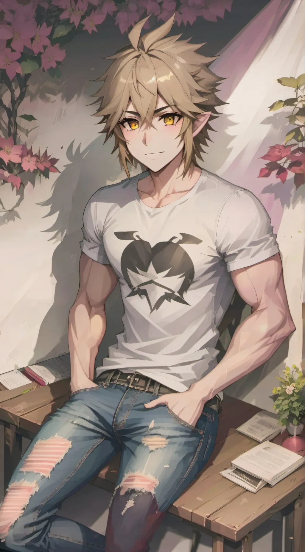 ai character: 🫶Ryu🫵 background