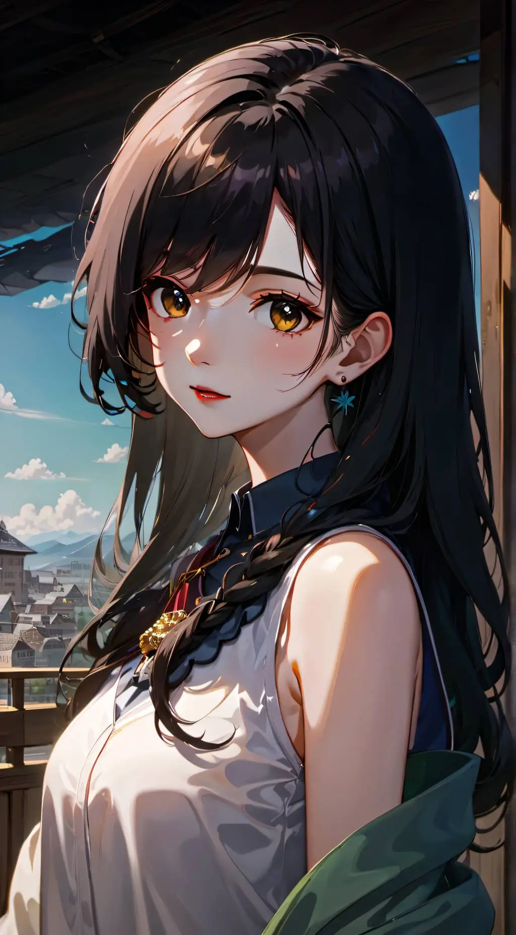 ai character: Scarlet background