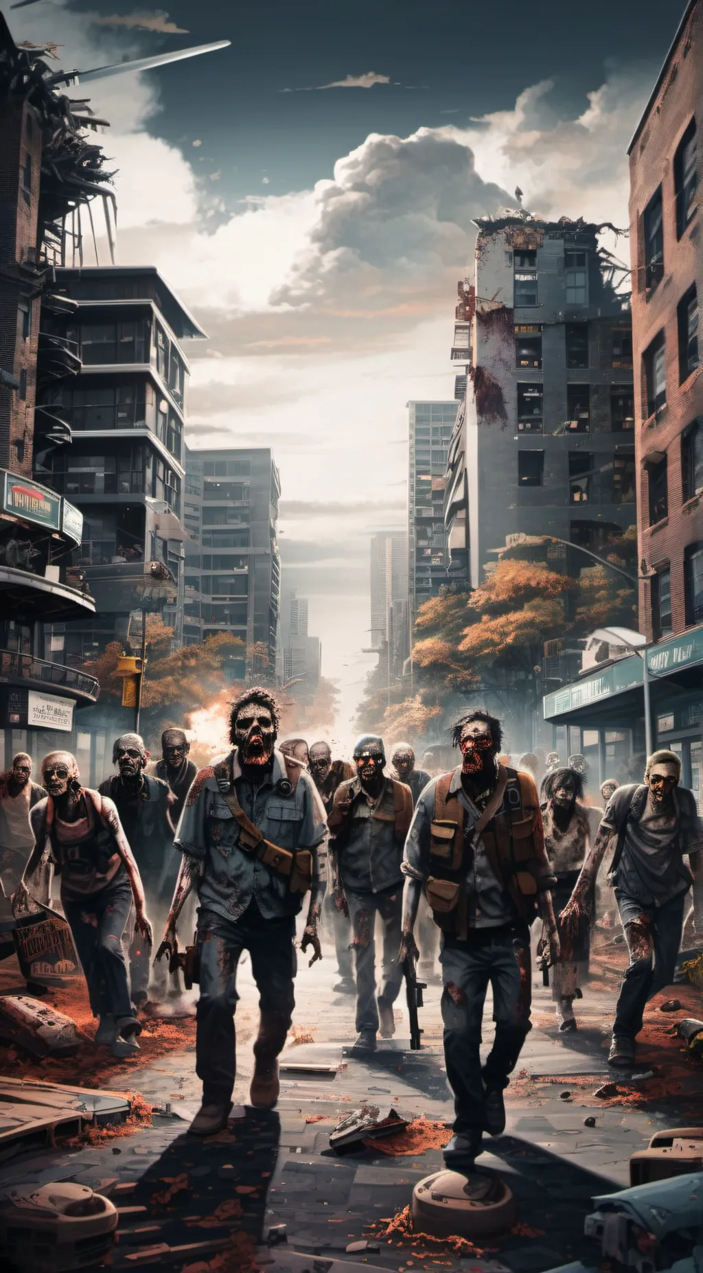 ai character: zombie apocalypse background