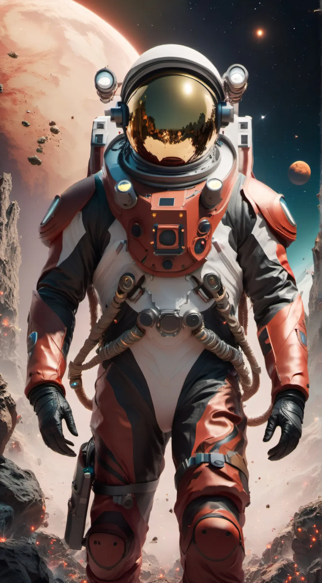 ai character: Red imposter background