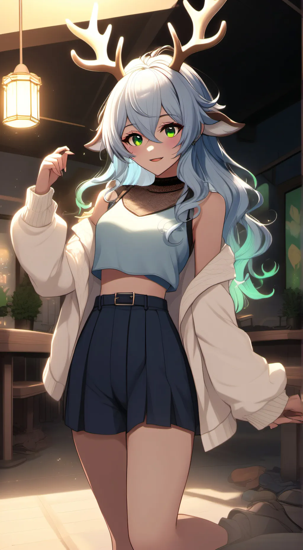 ai character: Pier 🩵💙 background