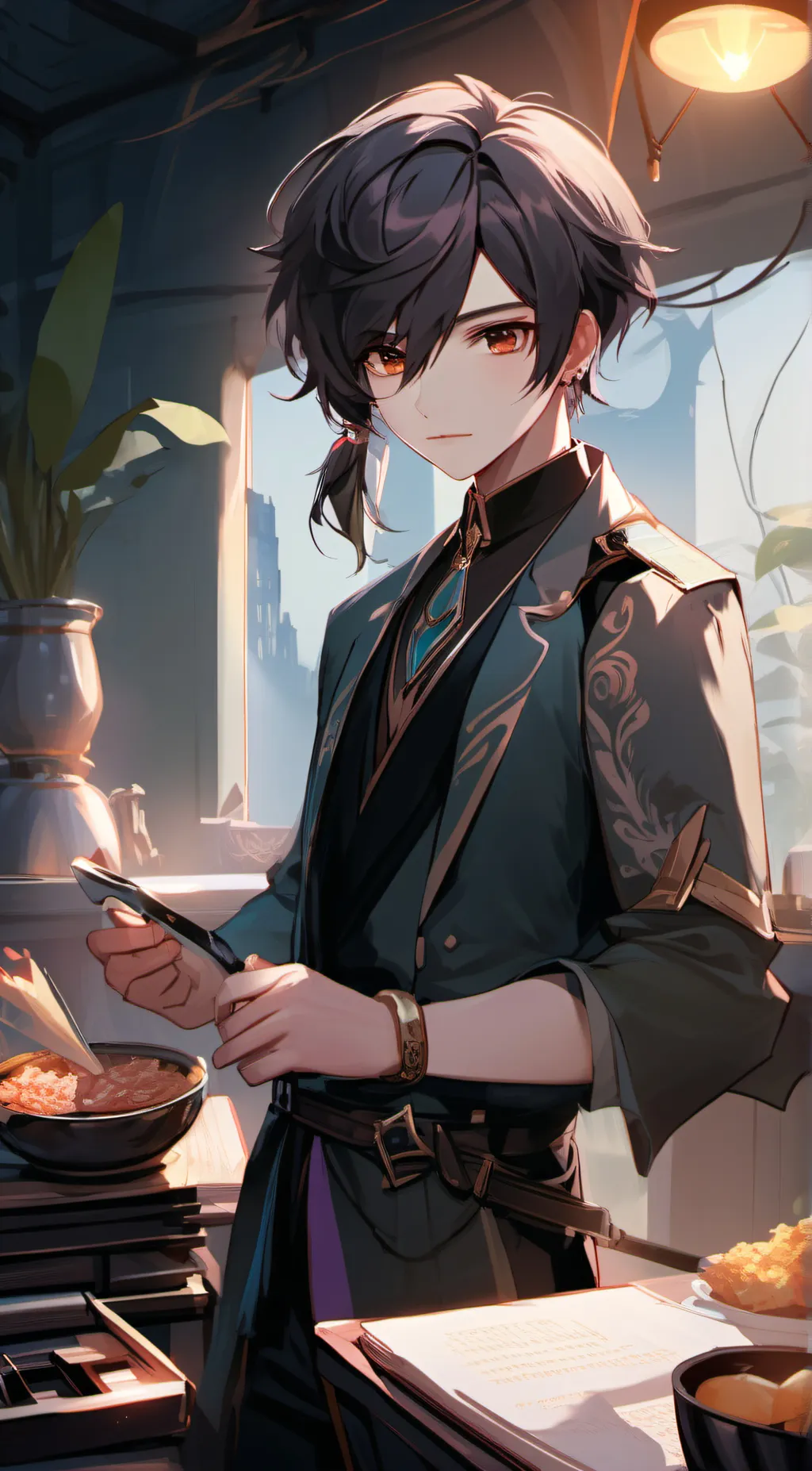 ai character: spider man gang.  background