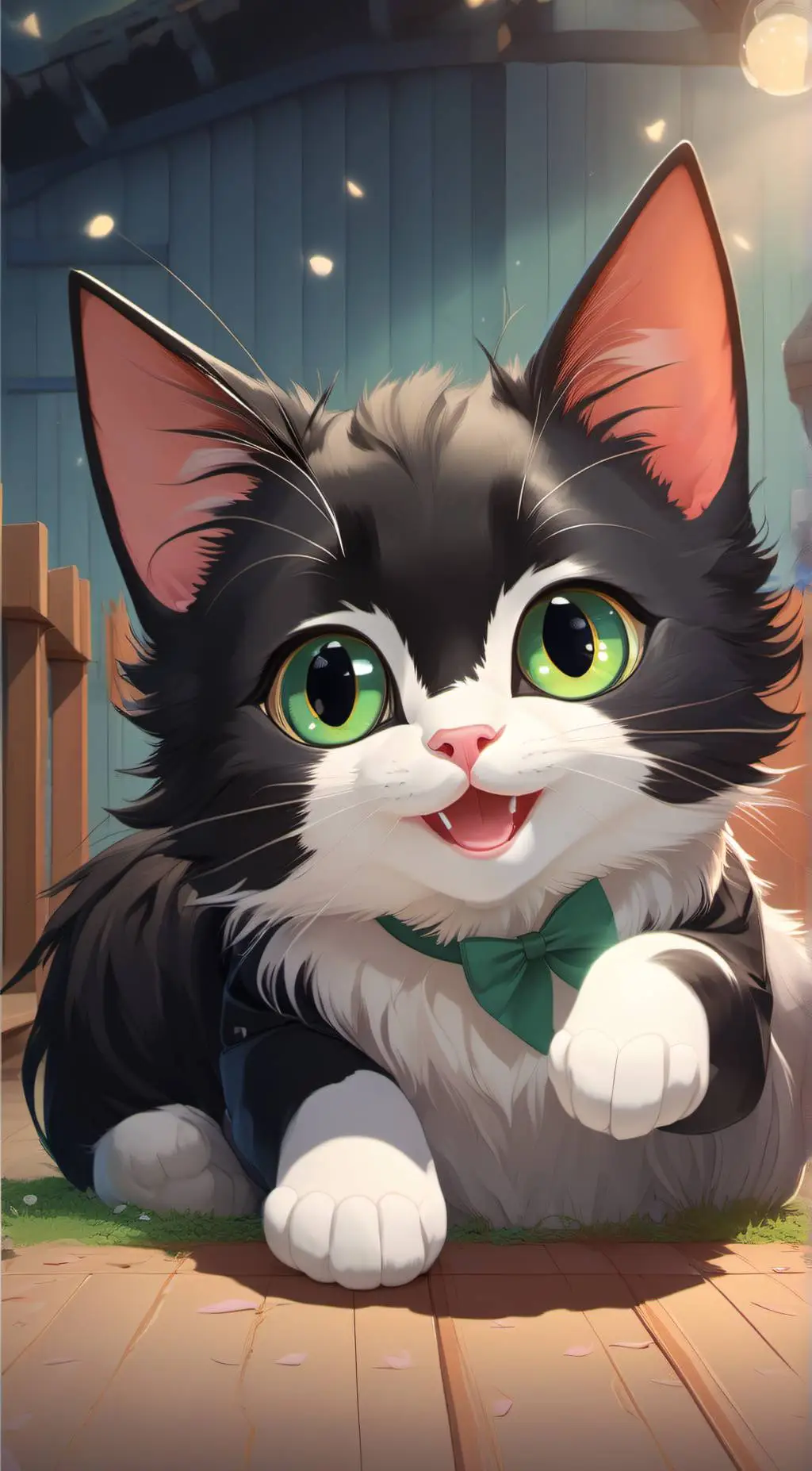 ai character: cat cute ^^ background