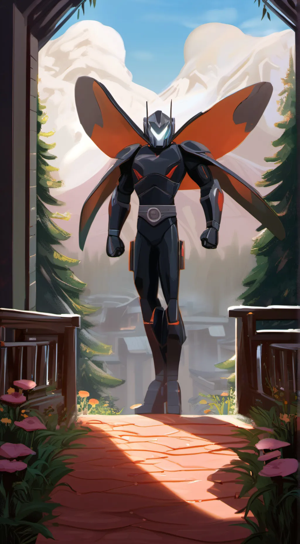 ai character: Omega moth background