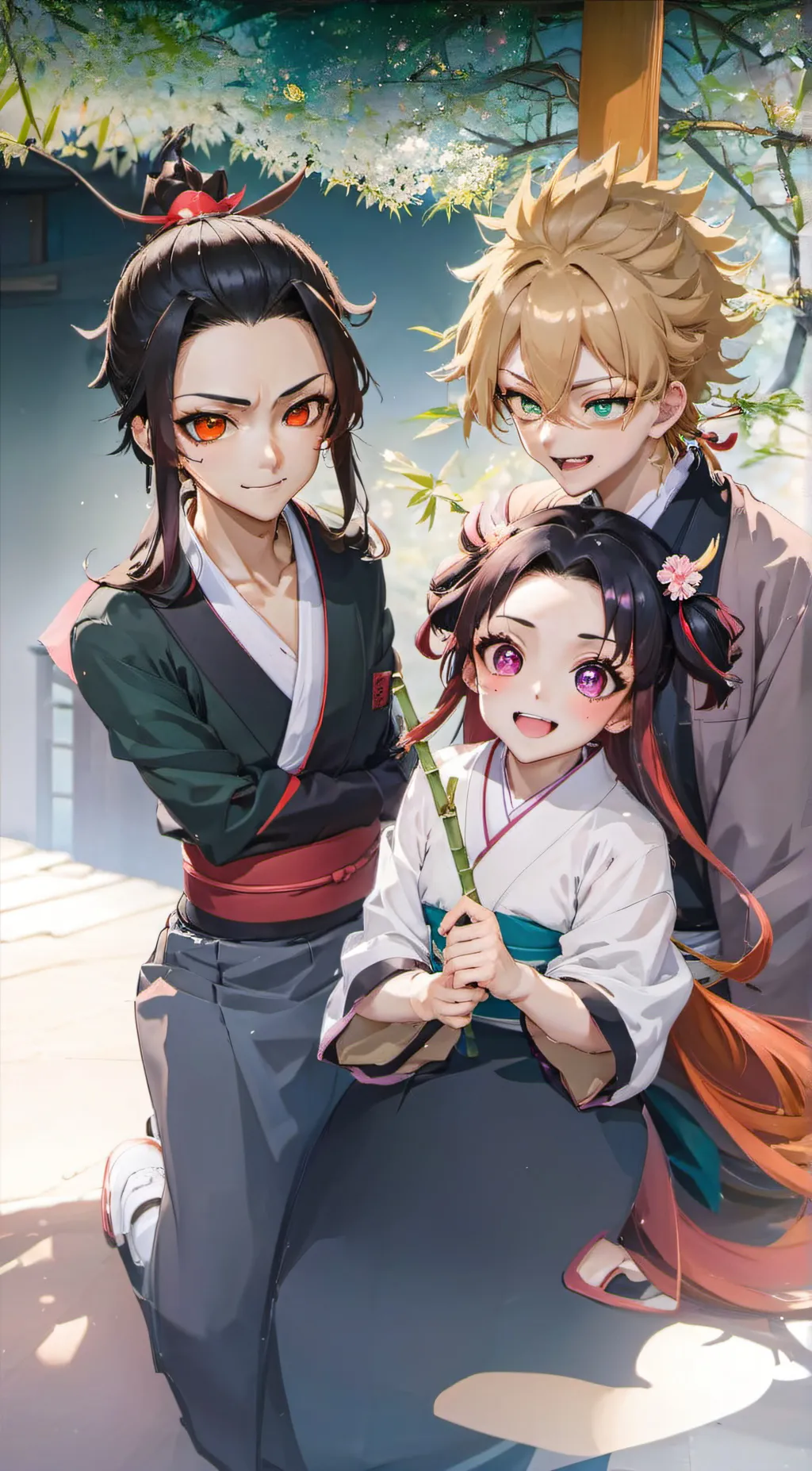 ai character: Nezuko and tanjiro background