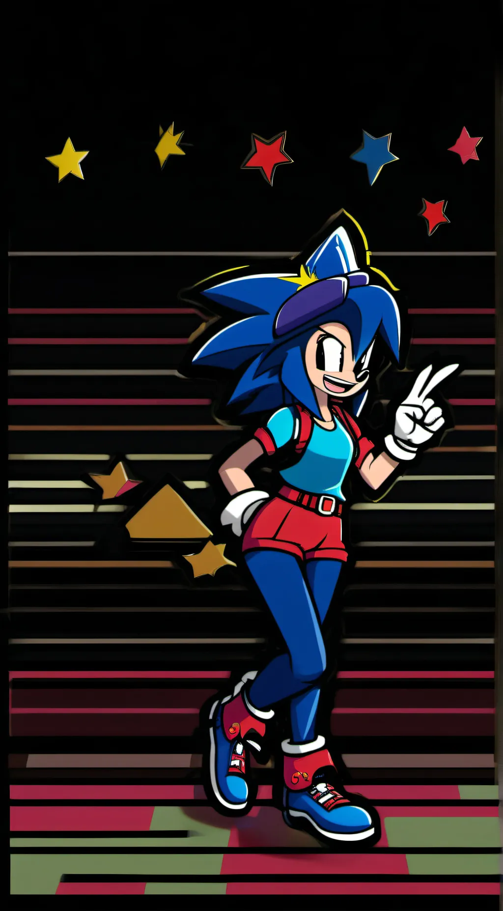 ai character: sus sonica background