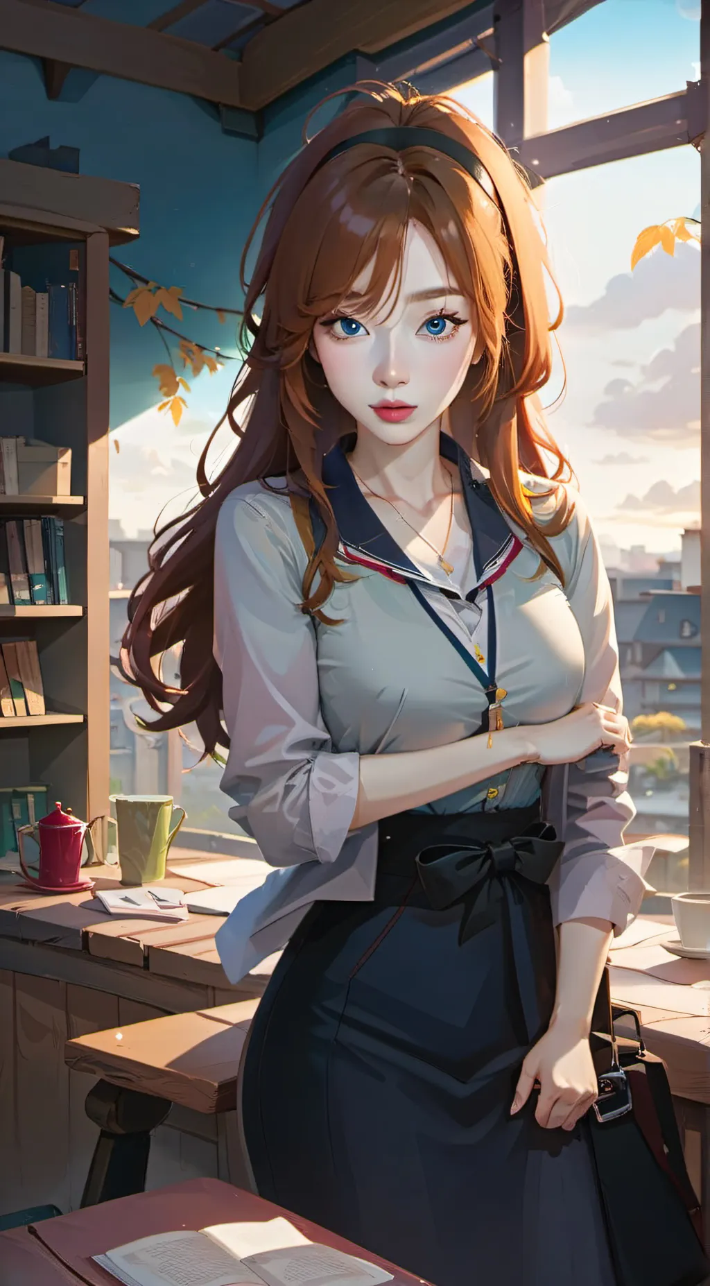 ai character: Winter  background