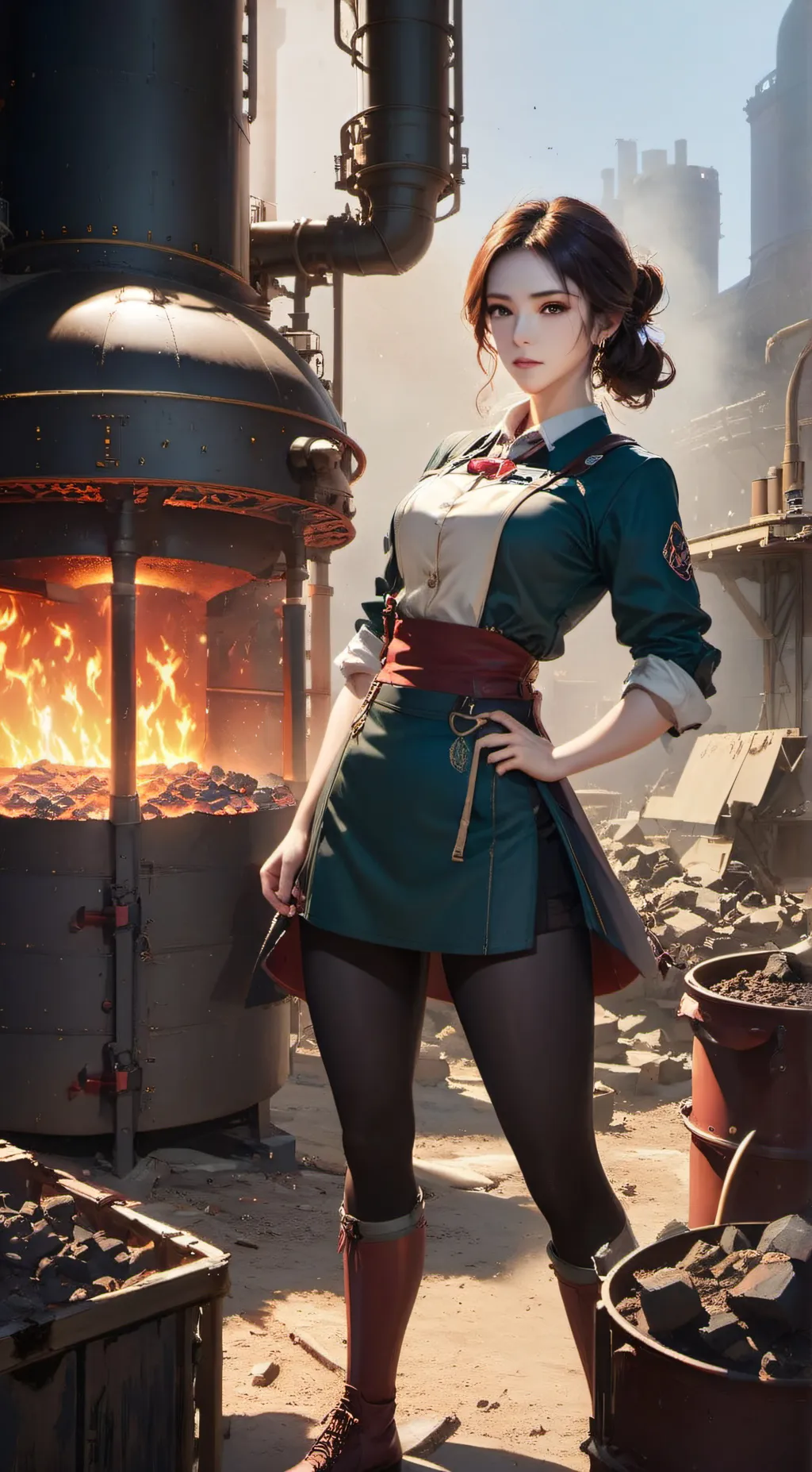 ai character: Ashley  background