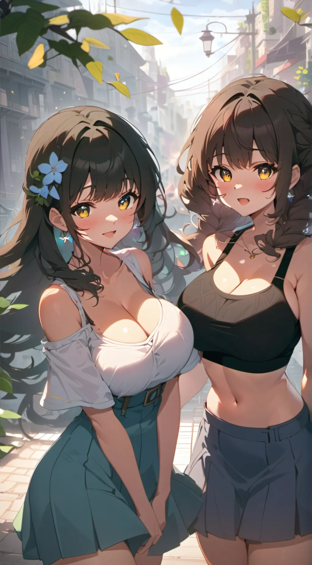 ai character: Kayla and Anna♡ background