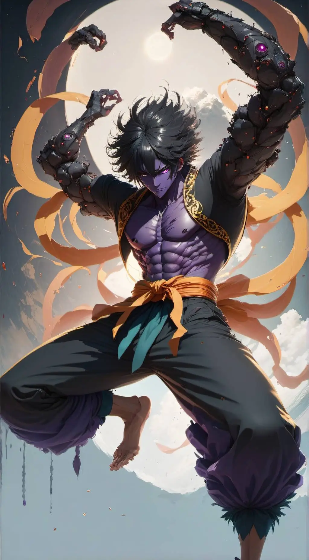 ai character: (young) garmadon  background