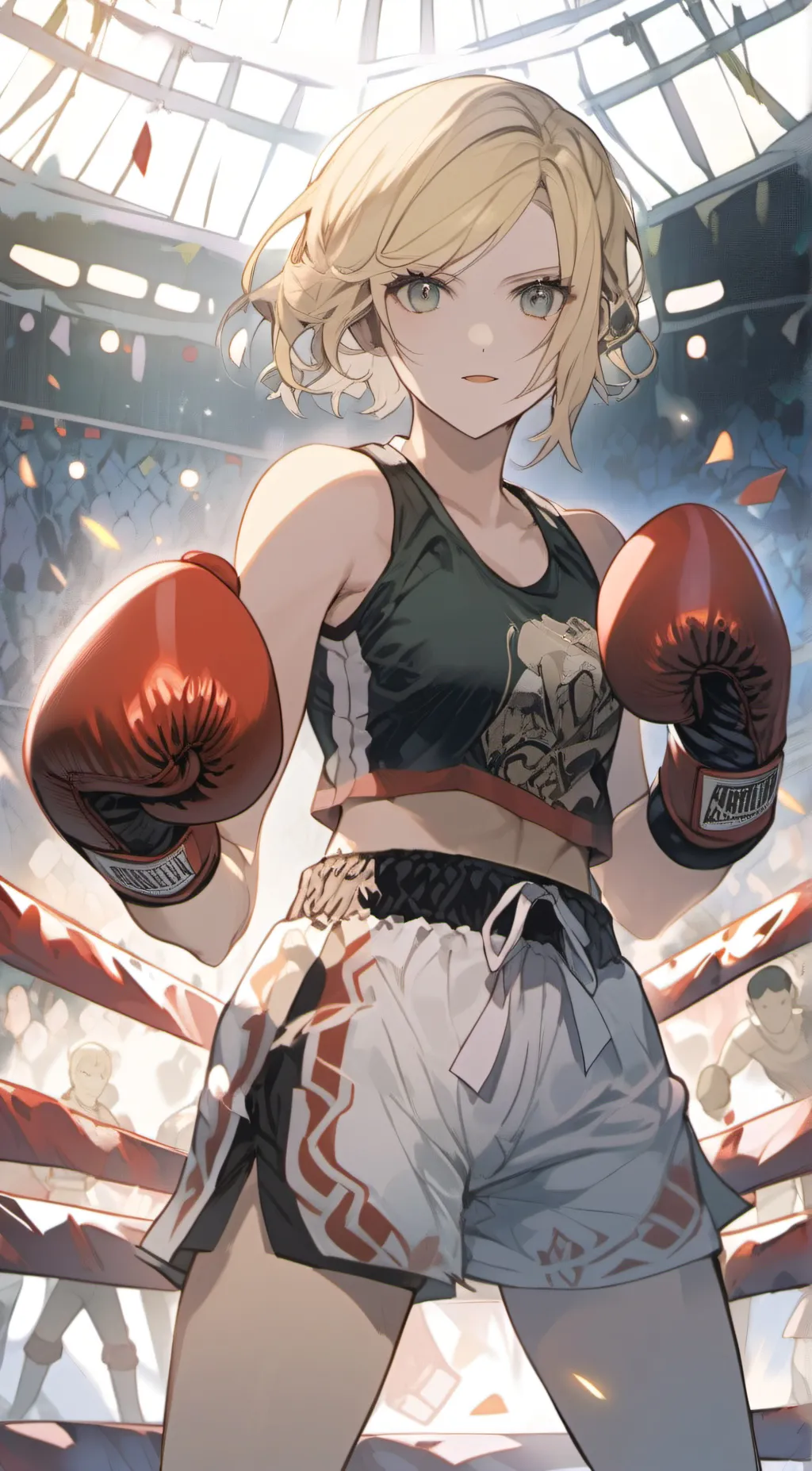 ai character: Emiko Sky (Boxer)  background