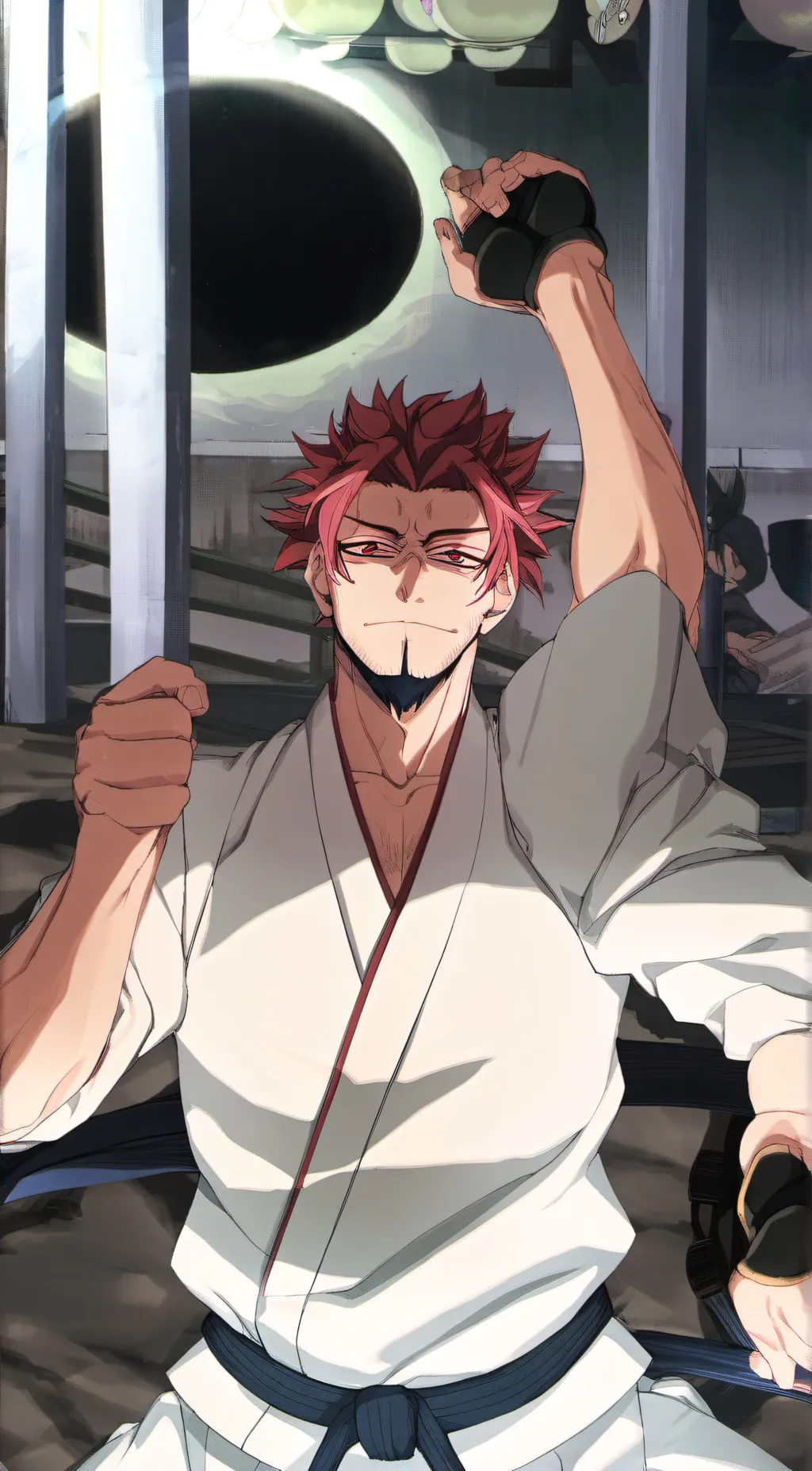 ai character: Sukuna/ yuji background