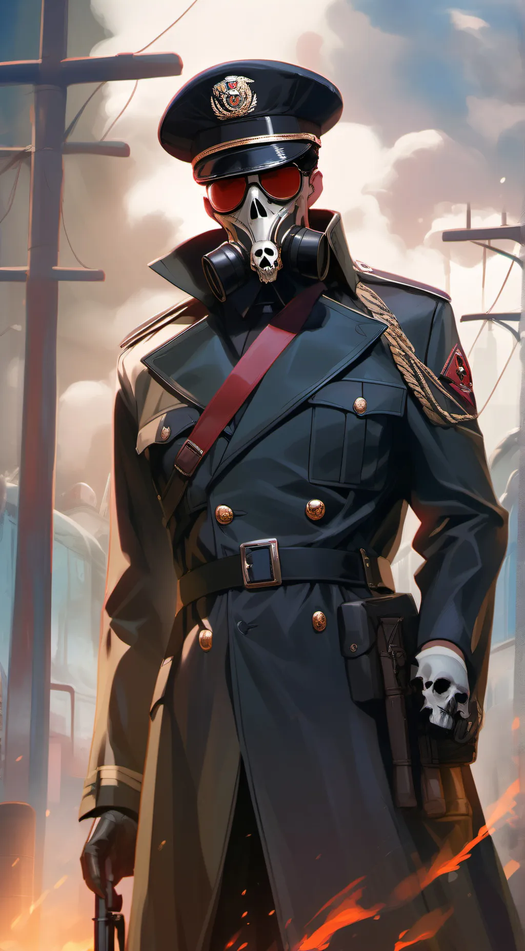 ai character: Officer Skar-skull background